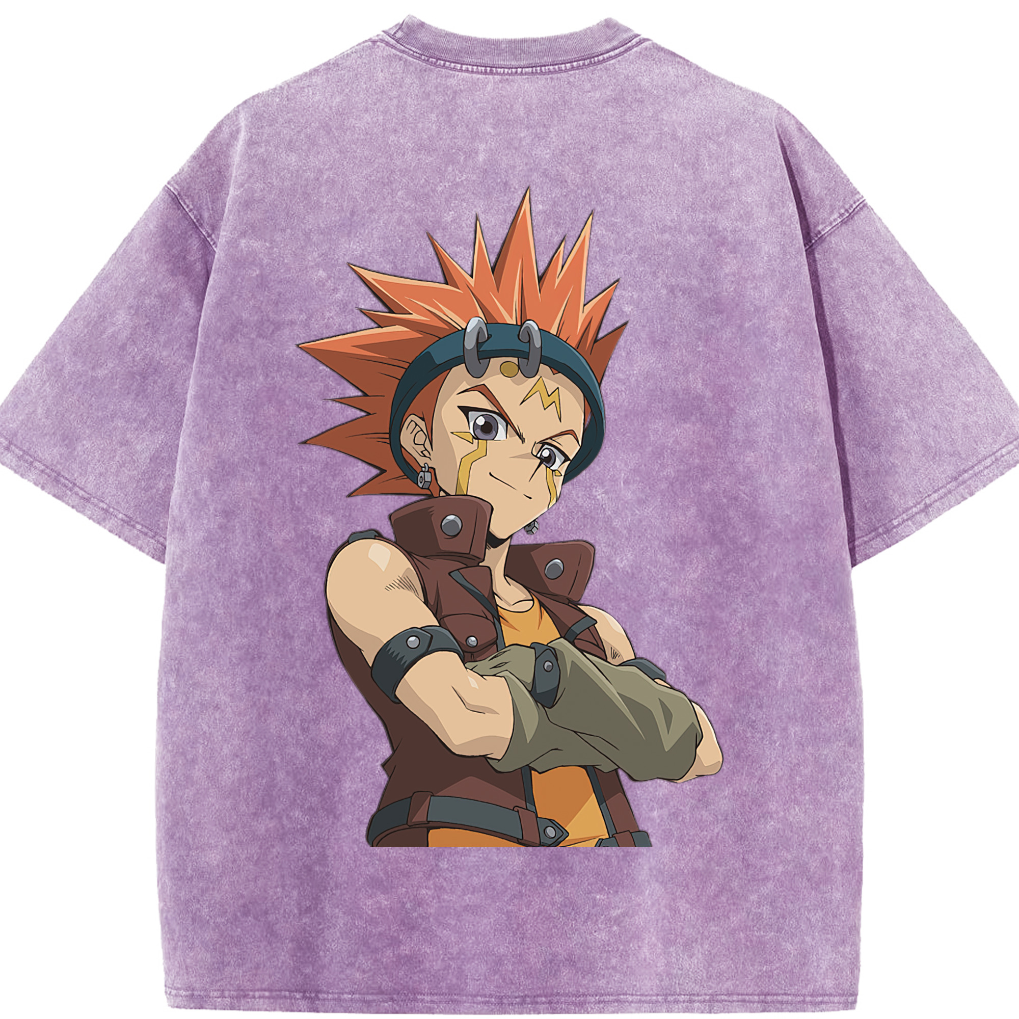 （画像用） 遊☆戯☆王 Yu-Gi-Oh! 綿100% ヴィンテージ風 半袖Tシャツ（背面プリント）