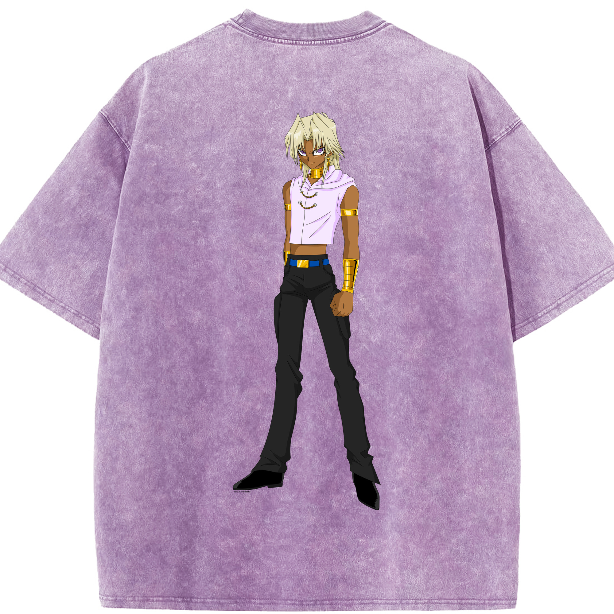 （画像用） 遊☆戯☆王 Yu-Gi-Oh! 綿100% ヴィンテージ風 半袖Tシャツ（背面プリント）