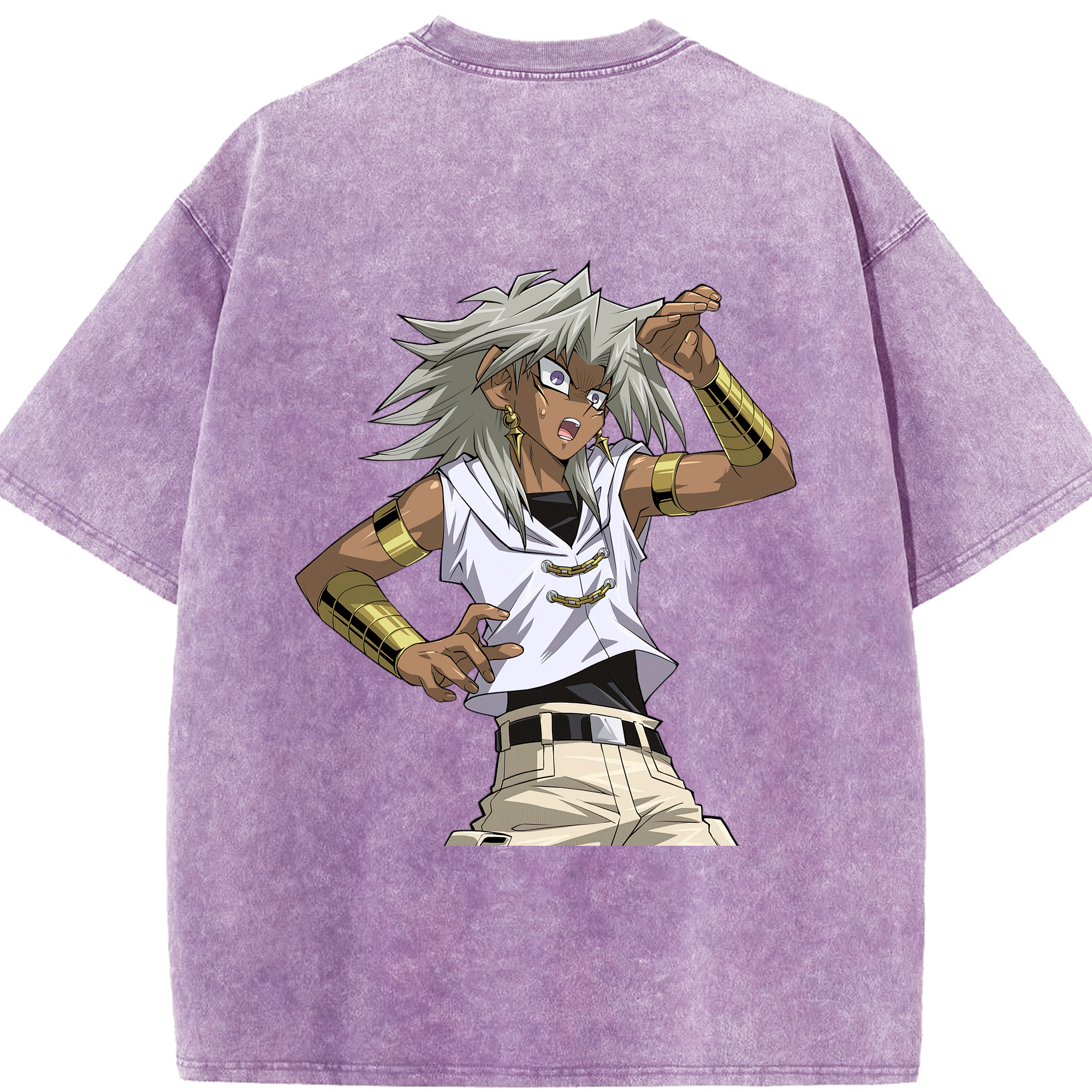 （画像用） 遊☆戯☆王 Yu-Gi-Oh! 綿100% ヴィンテージ風 半袖Tシャツ（背面プリント）