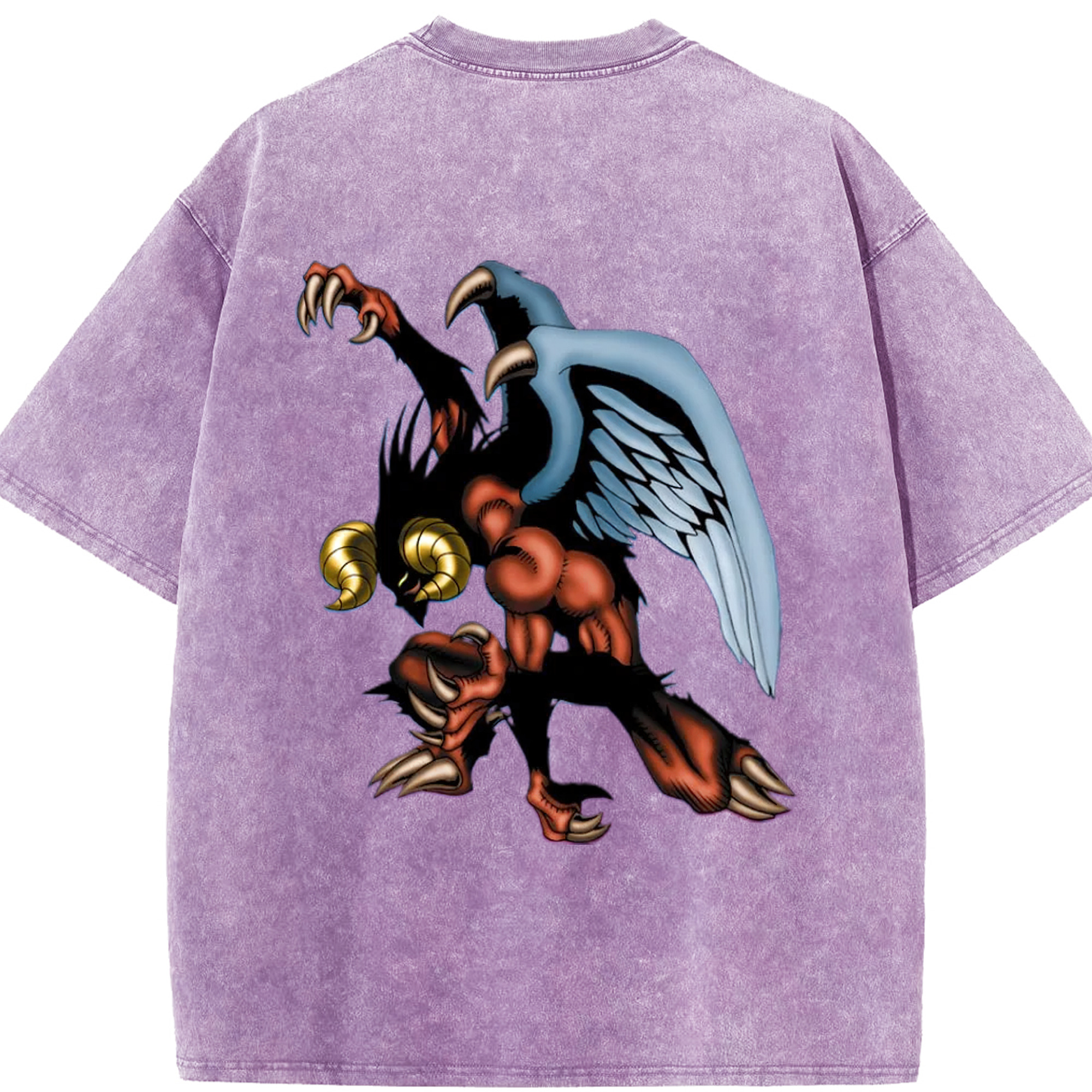 （画像用） 遊☆戯☆王 Yu-Gi-Oh! 綿100% ヴィンテージ風 半袖Tシャツ（背面プリント）
