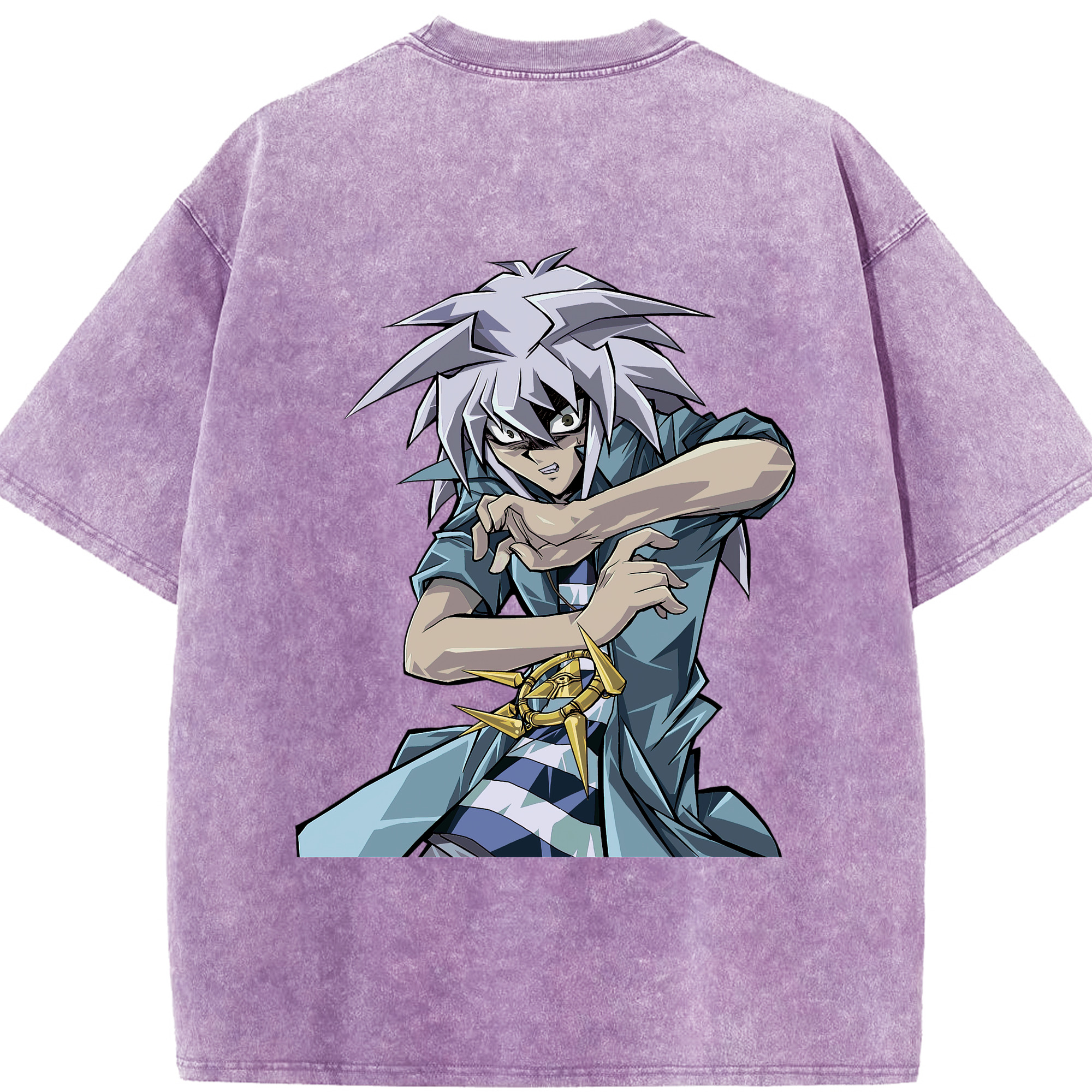 （画像用） 遊☆戯☆王 Yu-Gi-Oh! 綿100% ヴィンテージ風 半袖Tシャツ（背面プリント）