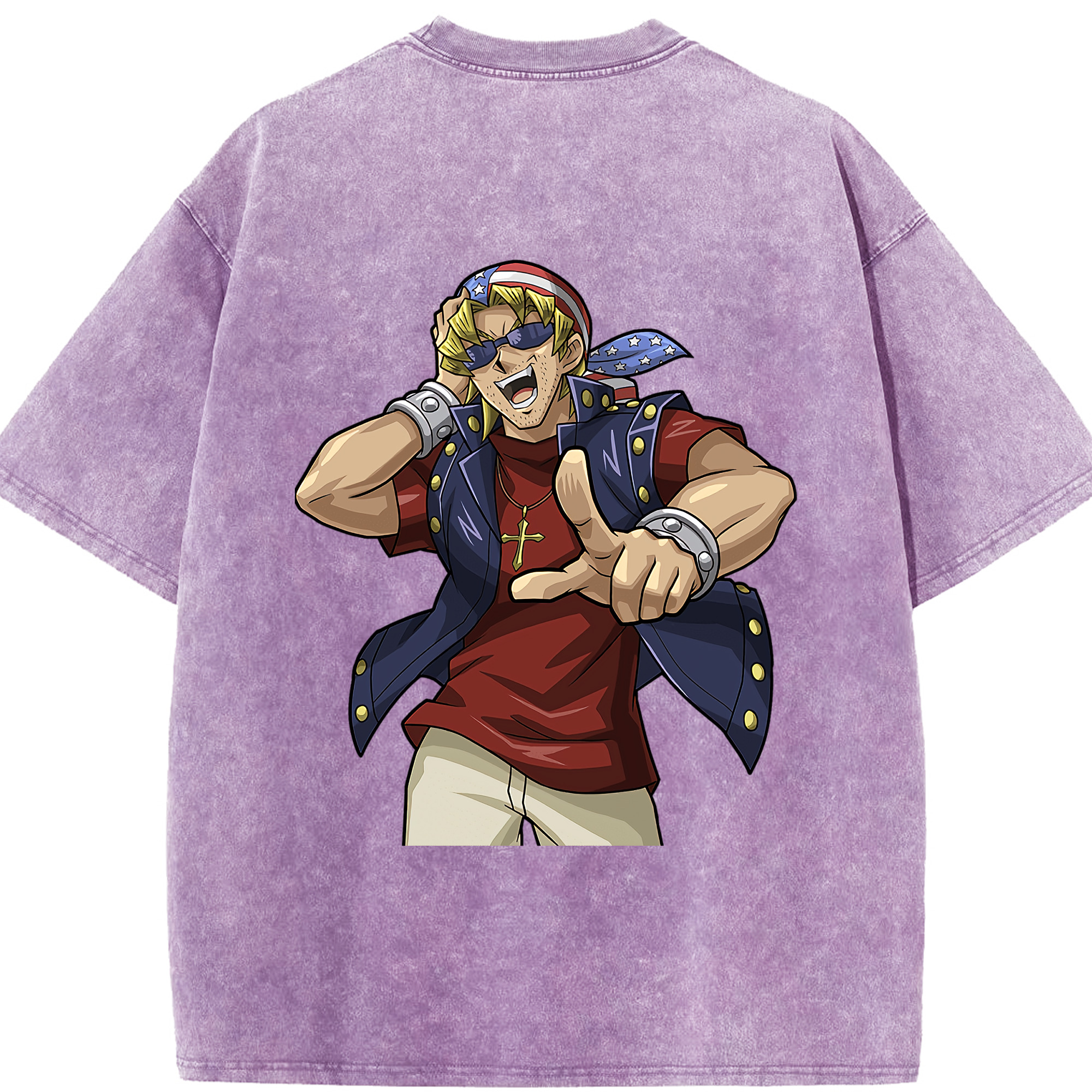 （画像用） 遊☆戯☆王 Yu-Gi-Oh! 綿100% ヴィンテージ風 半袖Tシャツ（背面プリント）