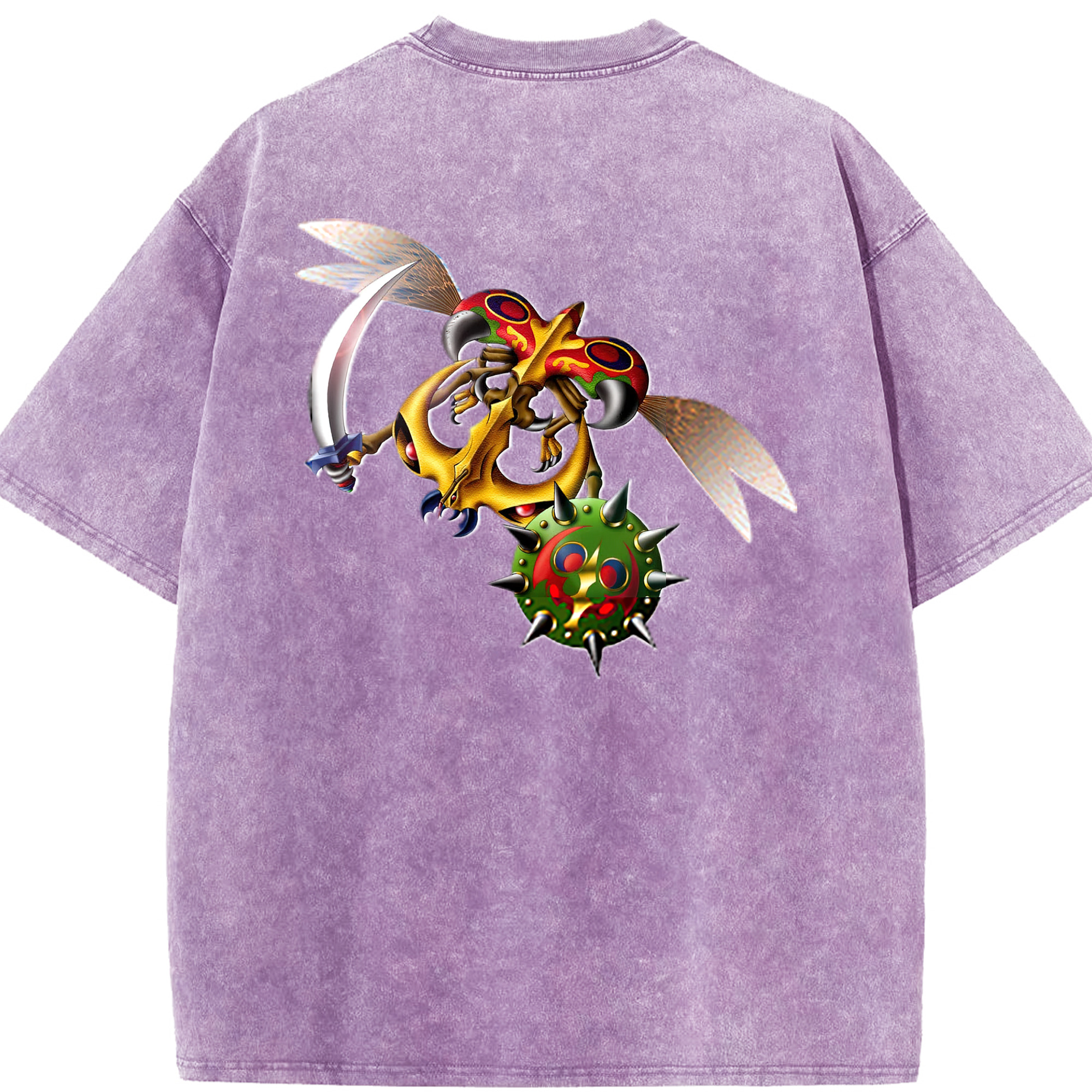 （画像用） 遊☆戯☆王 Yu-Gi-Oh! 綿100% ヴィンテージ風 半袖Tシャツ（背面プリント）