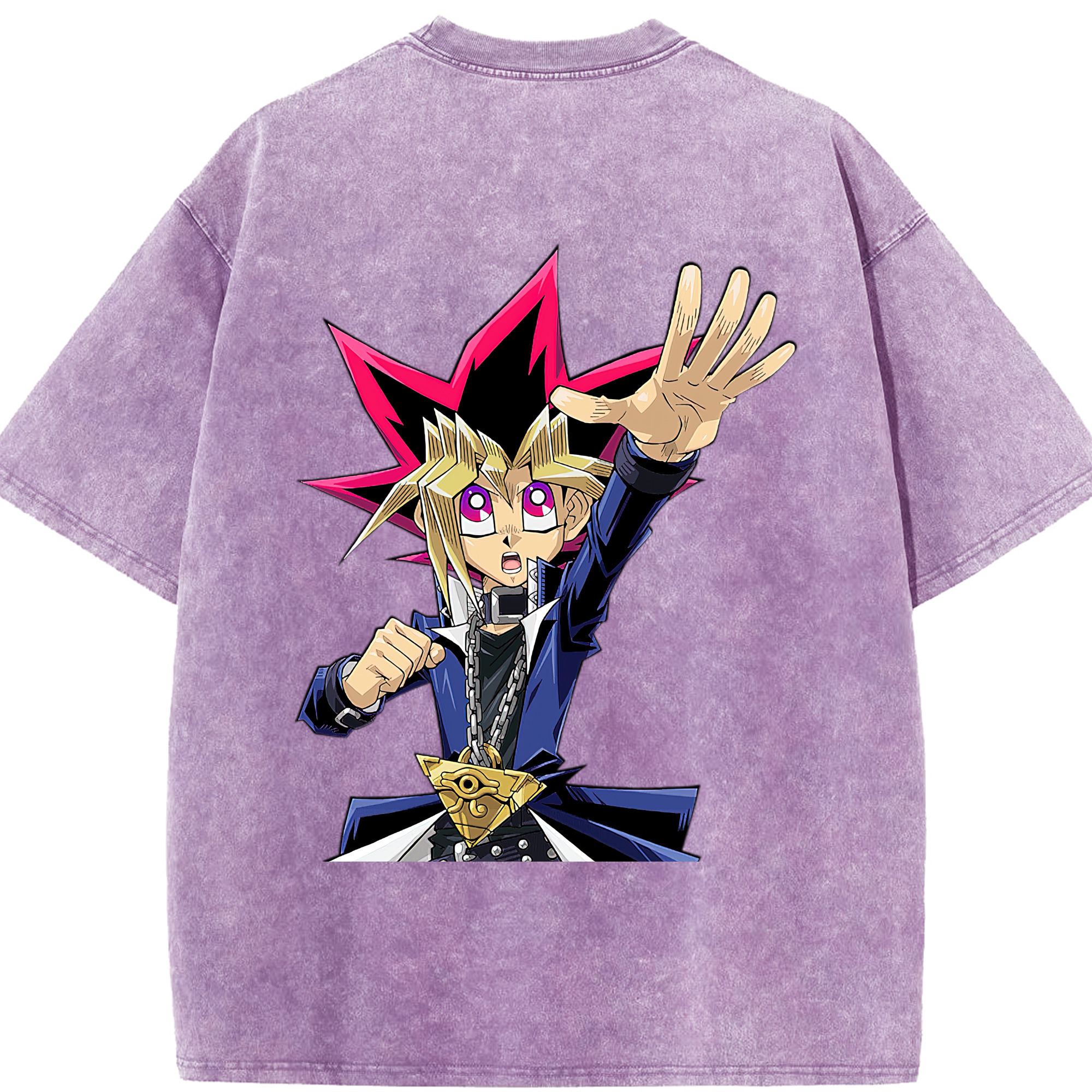 （画像用） 遊☆戯☆王 Yu-Gi-Oh! 綿100% ヴィンテージ風 半袖Tシャツ（背面プリント）