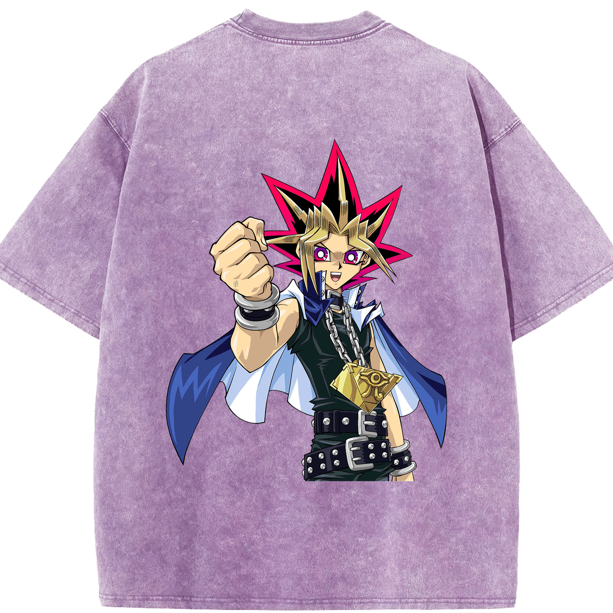 （画像用） 遊☆戯☆王 Yu-Gi-Oh! 綿100% ヴィンテージ風 半袖Tシャツ（背面プリント）