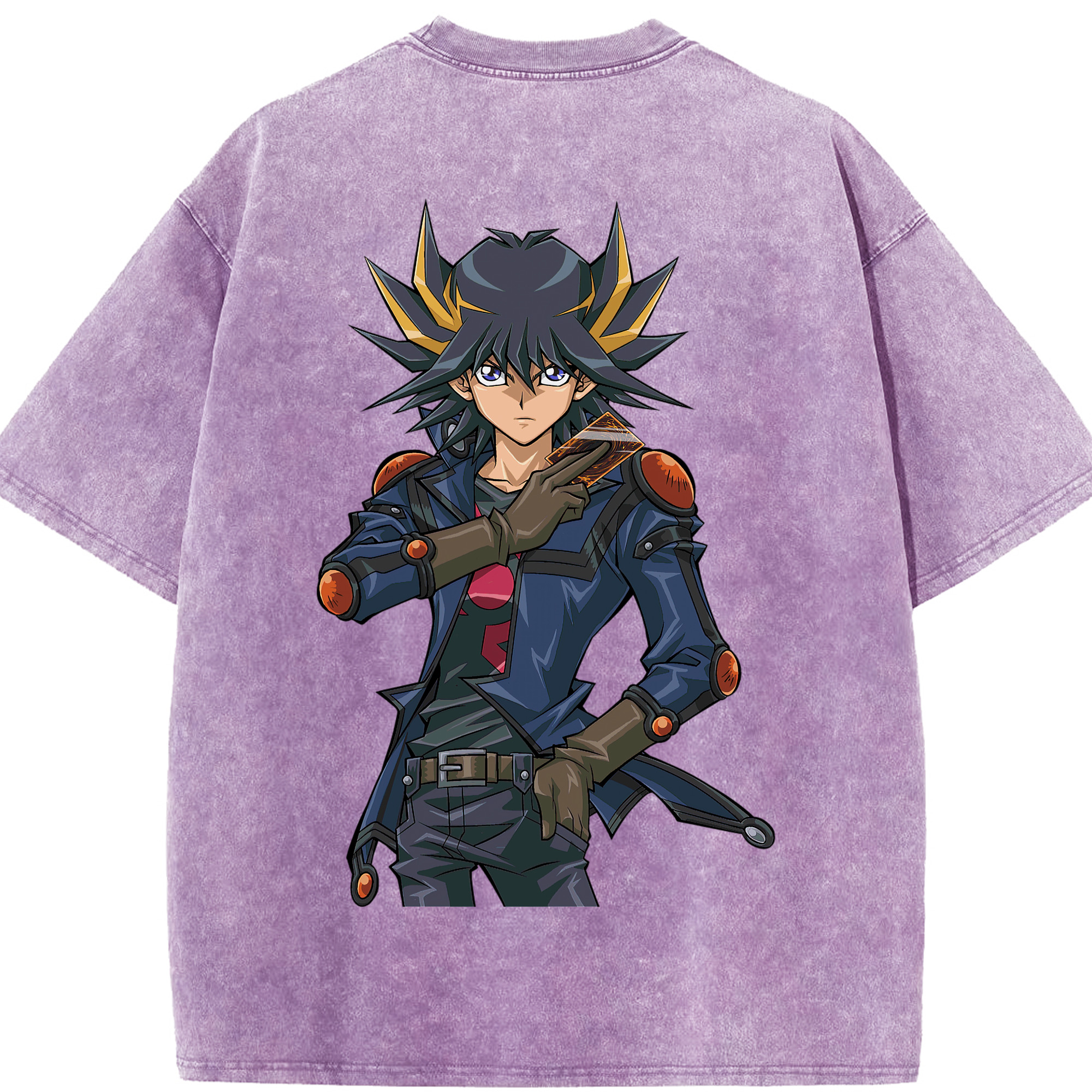 （画像用） 遊☆戯☆王 Yu-Gi-Oh! 綿100% ヴィンテージ風 半袖Tシャツ（背面プリント）