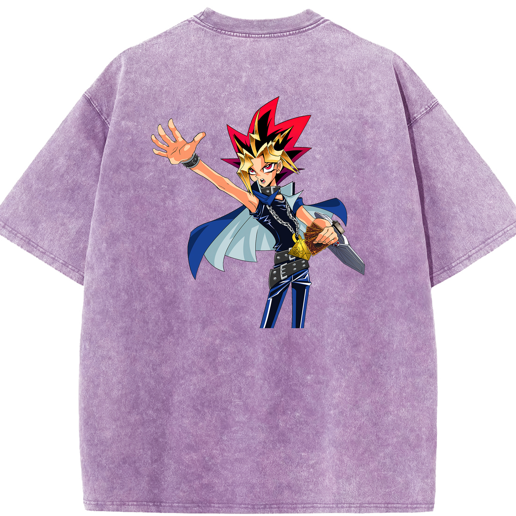 （画像用） 遊☆戯☆王 Yu-Gi-Oh! 綿100% ヴィンテージ風 半袖Tシャツ（背面プリント）