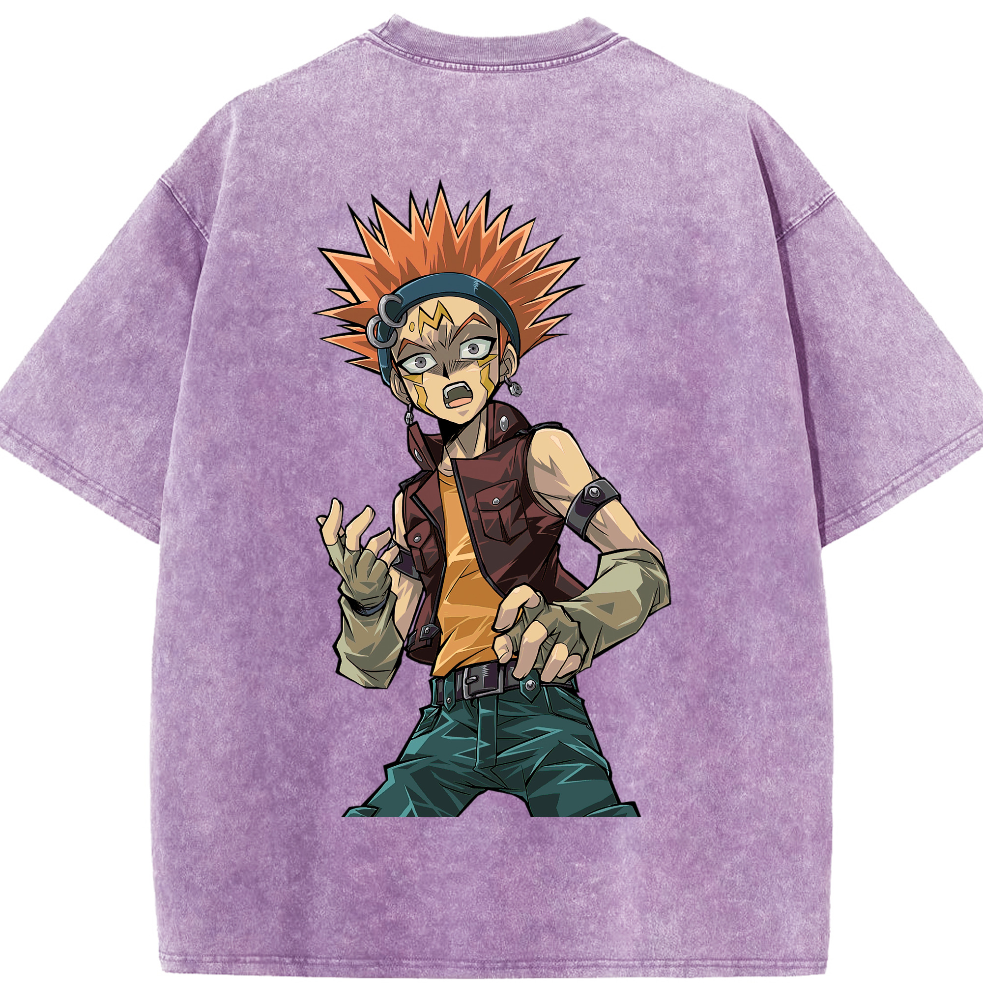 （画像用） 遊☆戯☆王 Yu-Gi-Oh! 綿100% ヴィンテージ風 半袖Tシャツ（背面プリント）