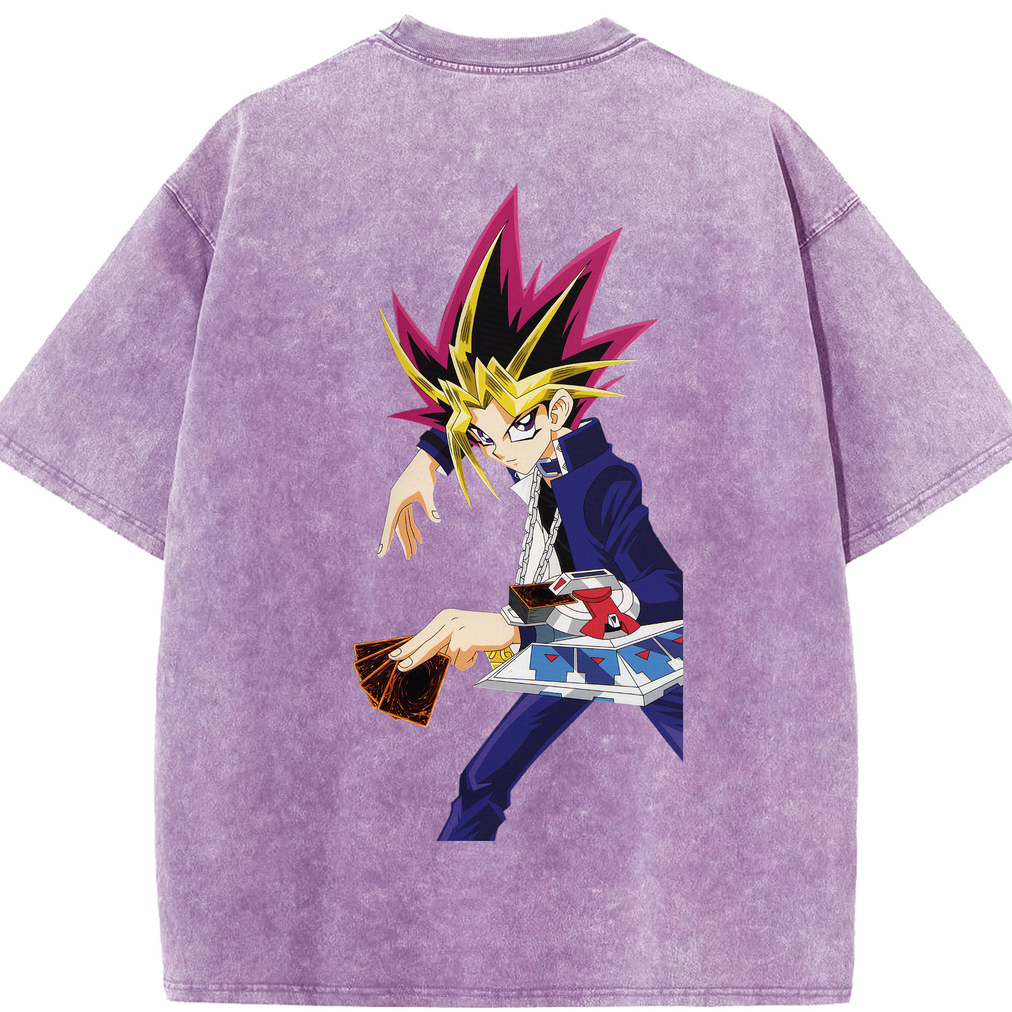 （画像用） 遊☆戯☆王 Yu-Gi-Oh! 綿100% ヴィンテージ風 半袖Tシャツ（背面プリント）