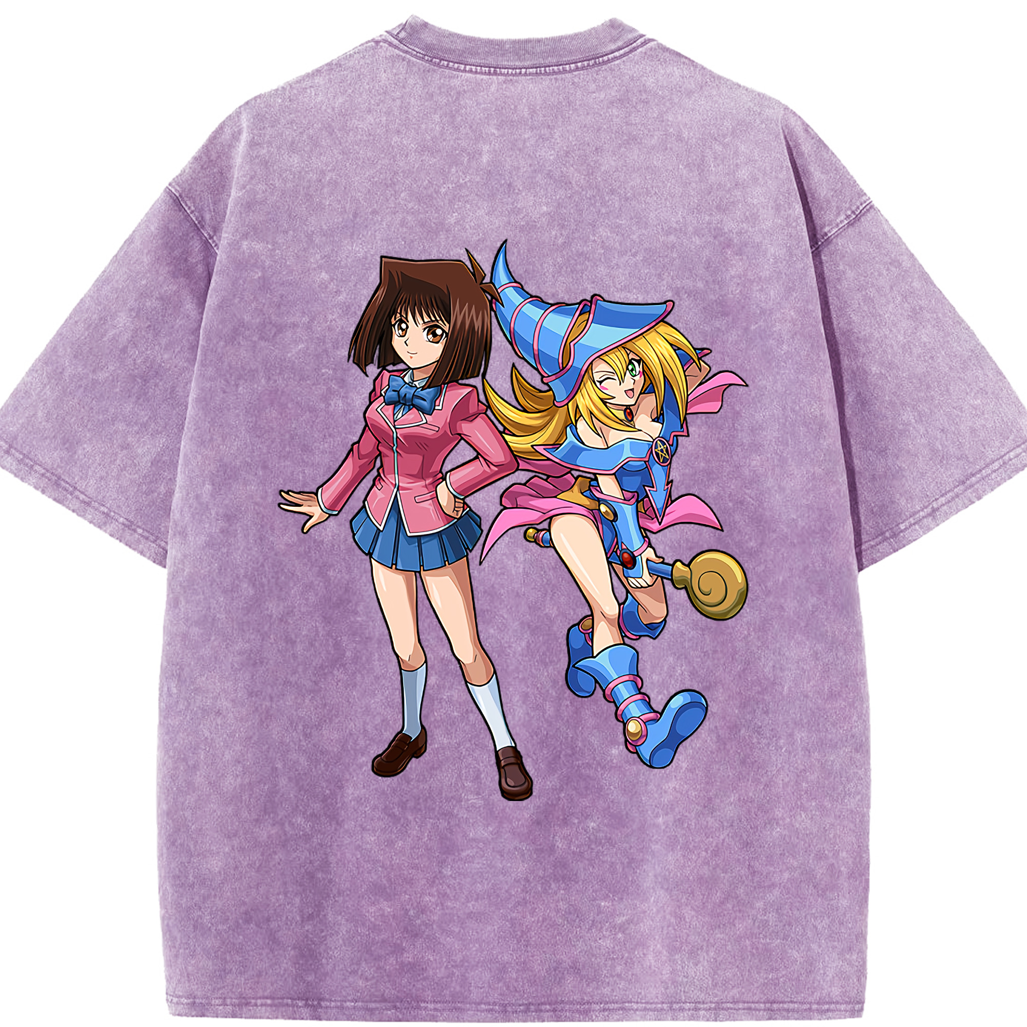 （画像用） 遊☆戯☆王 Yu-Gi-Oh! 綿100% ヴィンテージ風 半袖Tシャツ（背面プリント）