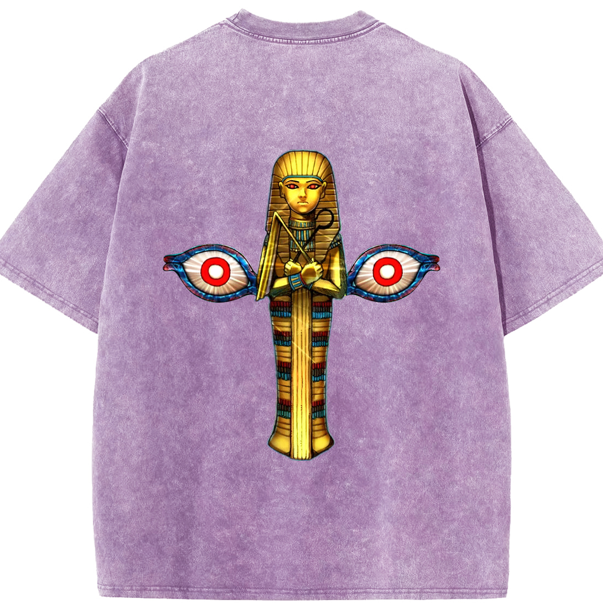 （画像用） 遊☆戯☆王 Yu-Gi-Oh! 綿100% ヴィンテージ風 半袖Tシャツ（背面プリント）