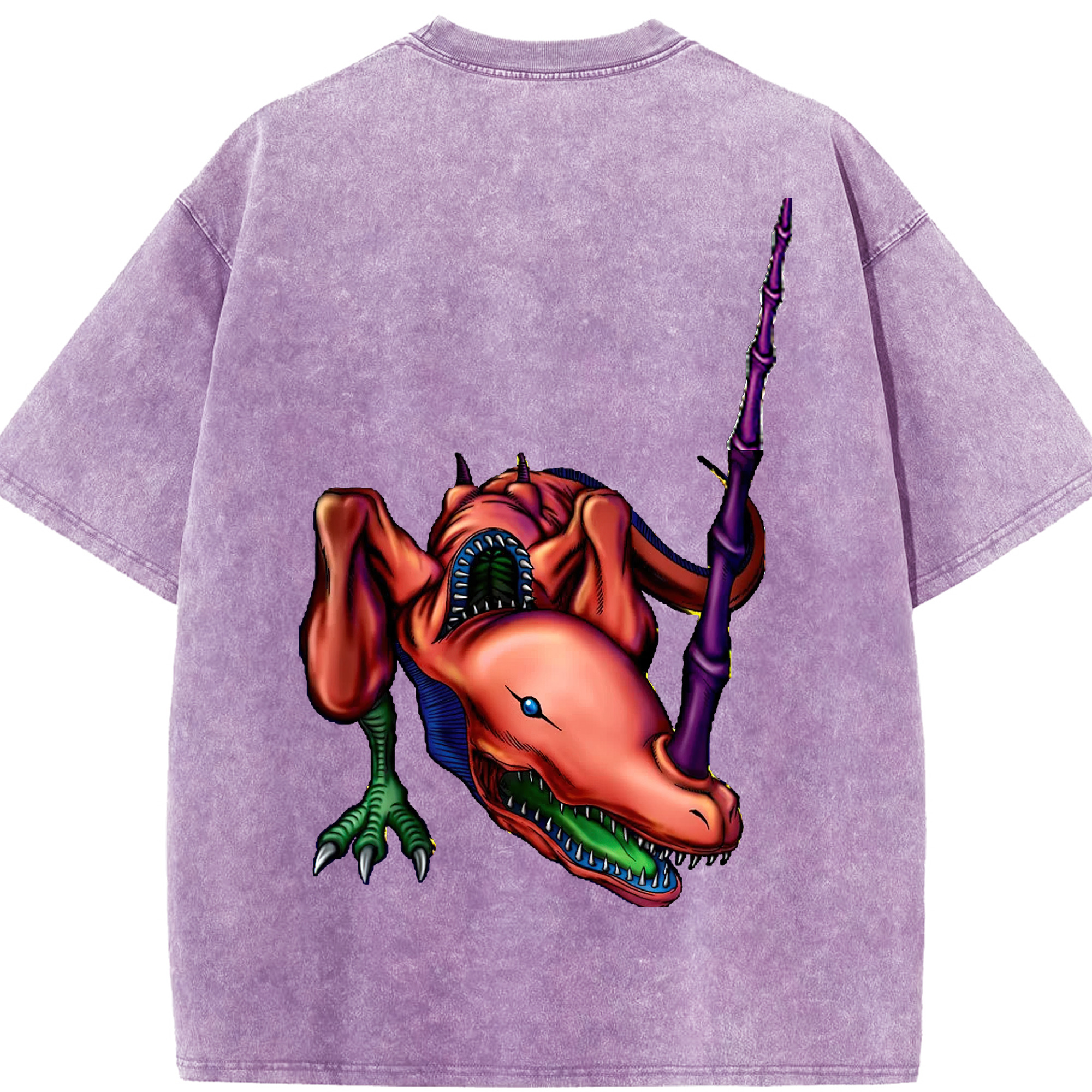 （画像用） 遊☆戯☆王 Yu-Gi-Oh! 綿100% ヴィンテージ風 半袖Tシャツ（背面プリント）