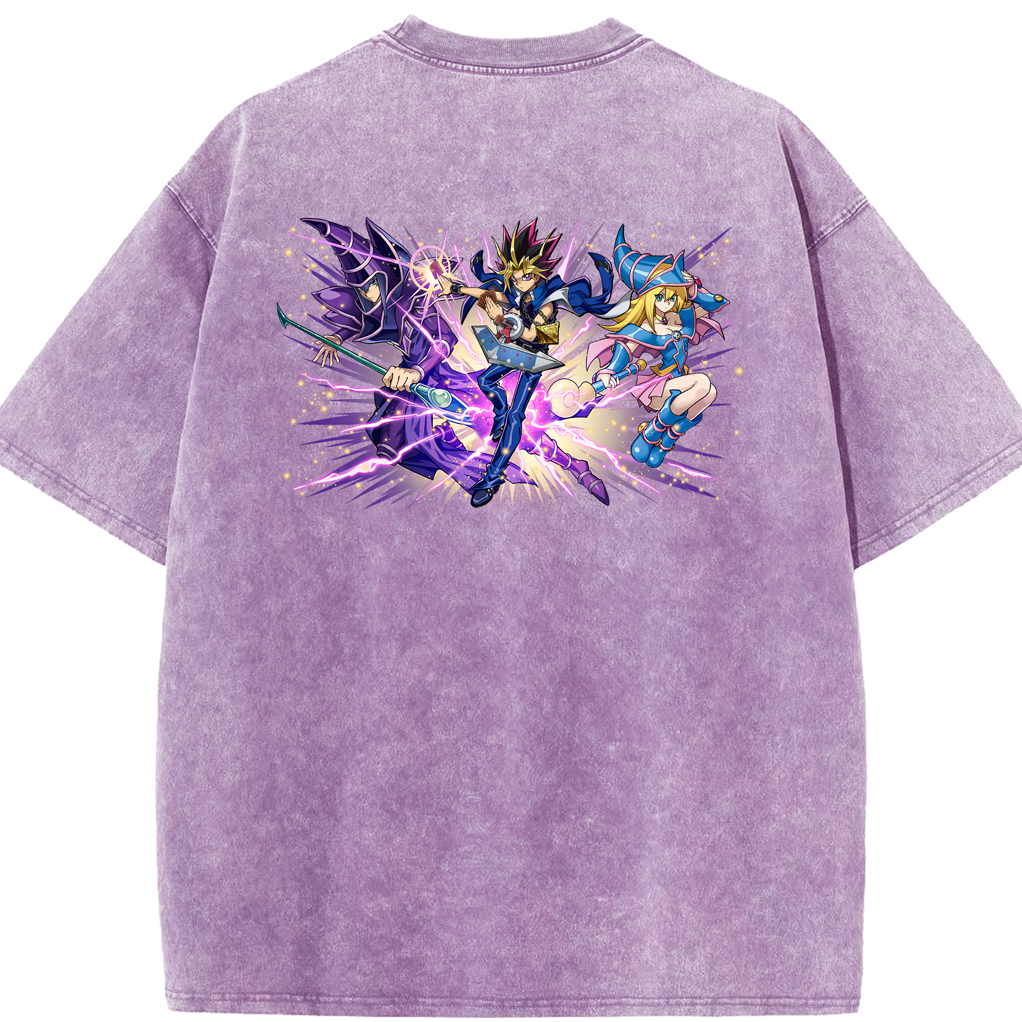 （画像用） 遊☆戯☆王 Yu-Gi-Oh! 綿100% ヴィンテージ風 半袖Tシャツ（背面プリント）