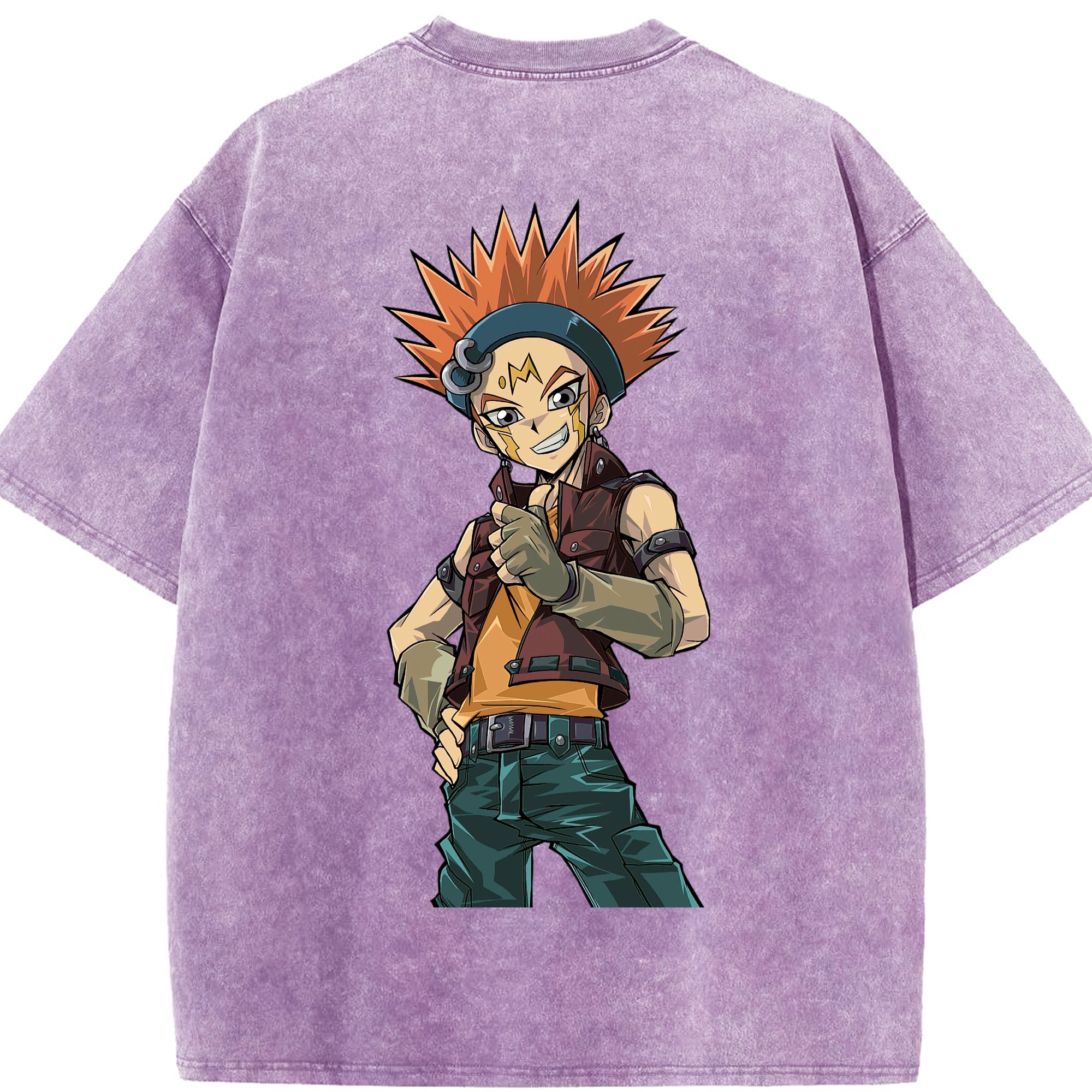 （画像用） 遊☆戯☆王 Yu-Gi-Oh! 綿100% ヴィンテージ風 半袖Tシャツ（背面プリント）