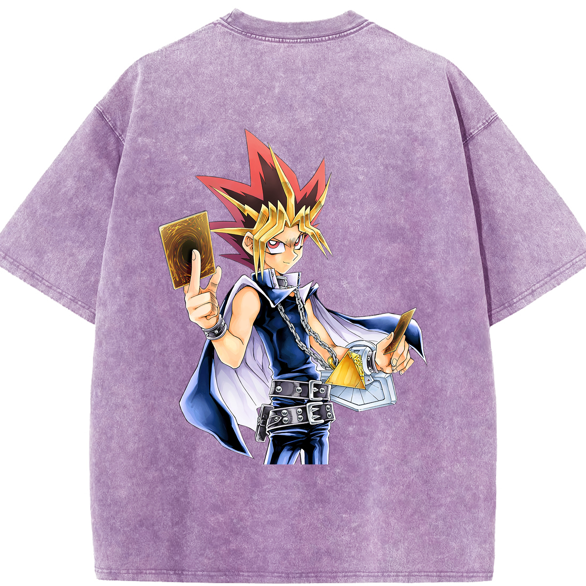 （画像用） 遊☆戯☆王 Yu-Gi-Oh! 綿100% ヴィンテージ風 半袖Tシャツ（背面プリント）