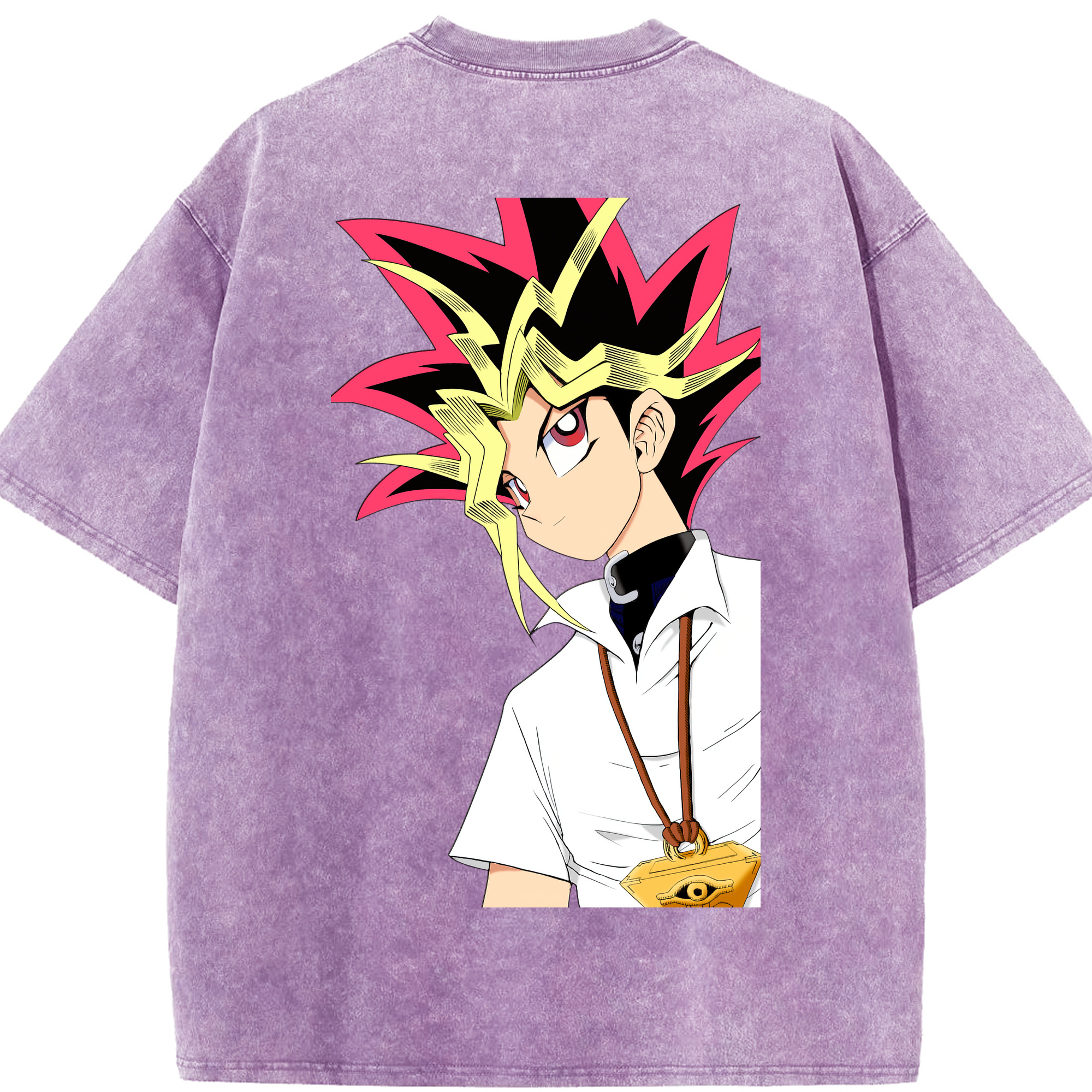 （画像用） 遊☆戯☆王 Yu-Gi-Oh! 綿100% ヴィンテージ風 半袖Tシャツ（背面プリント）