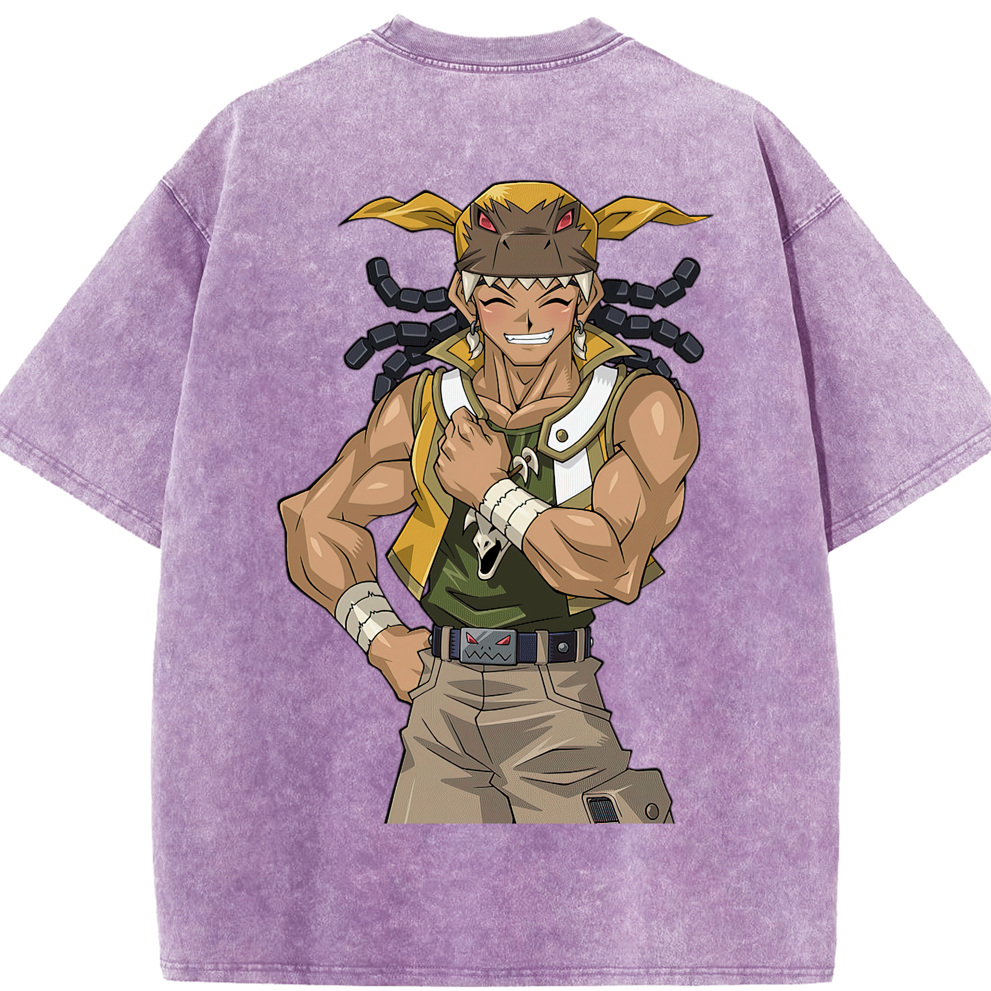 （画像用） 遊☆戯☆王 Yu-Gi-Oh! 綿100% ヴィンテージ風 半袖Tシャツ（背面プリント）