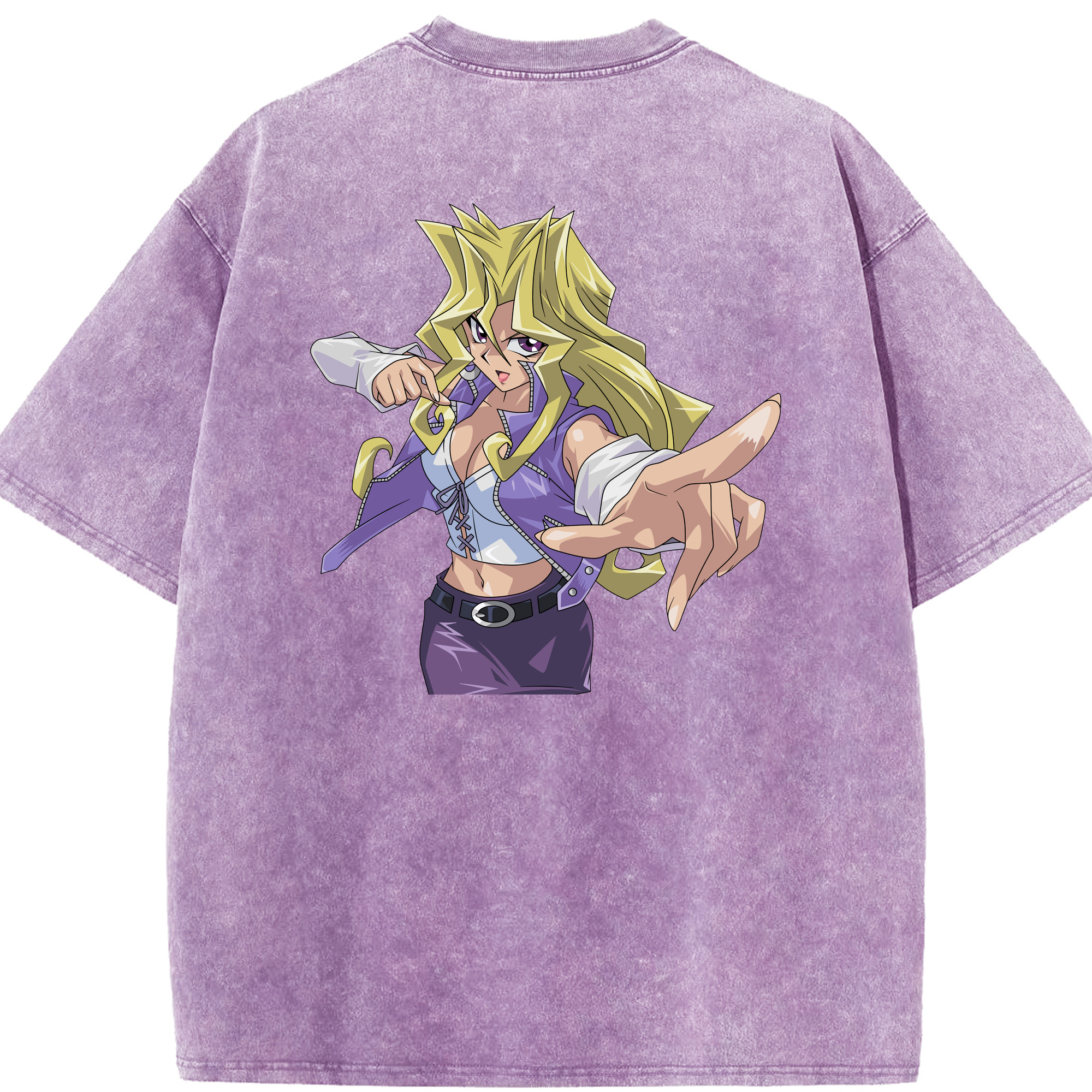 （画像用） 遊☆戯☆王 Yu-Gi-Oh! 綿100% ヴィンテージ風 半袖Tシャツ（背面プリント）
