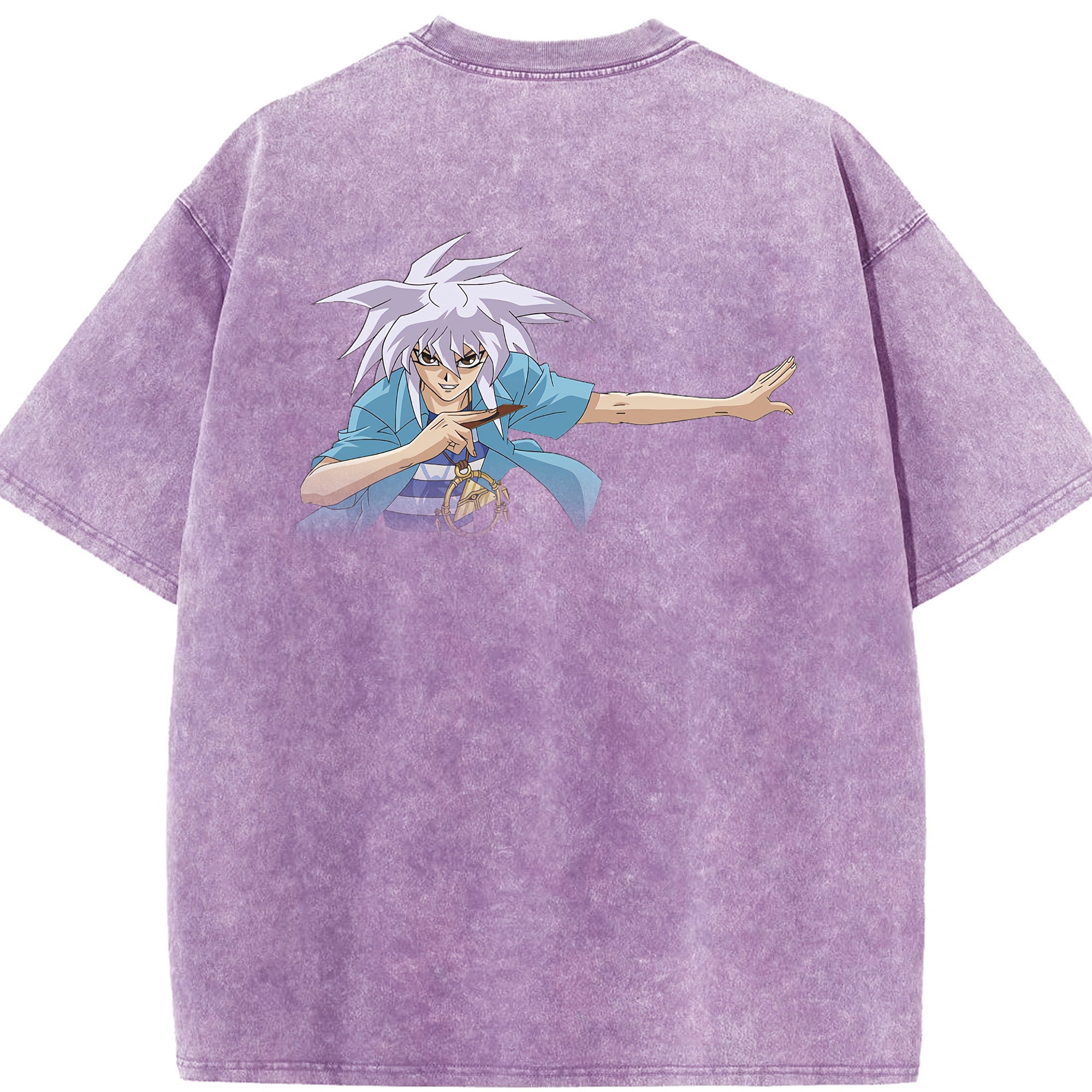 （画像用） 遊☆戯☆王 Yu-Gi-Oh! 綿100% ヴィンテージ風 半袖Tシャツ（背面プリント）