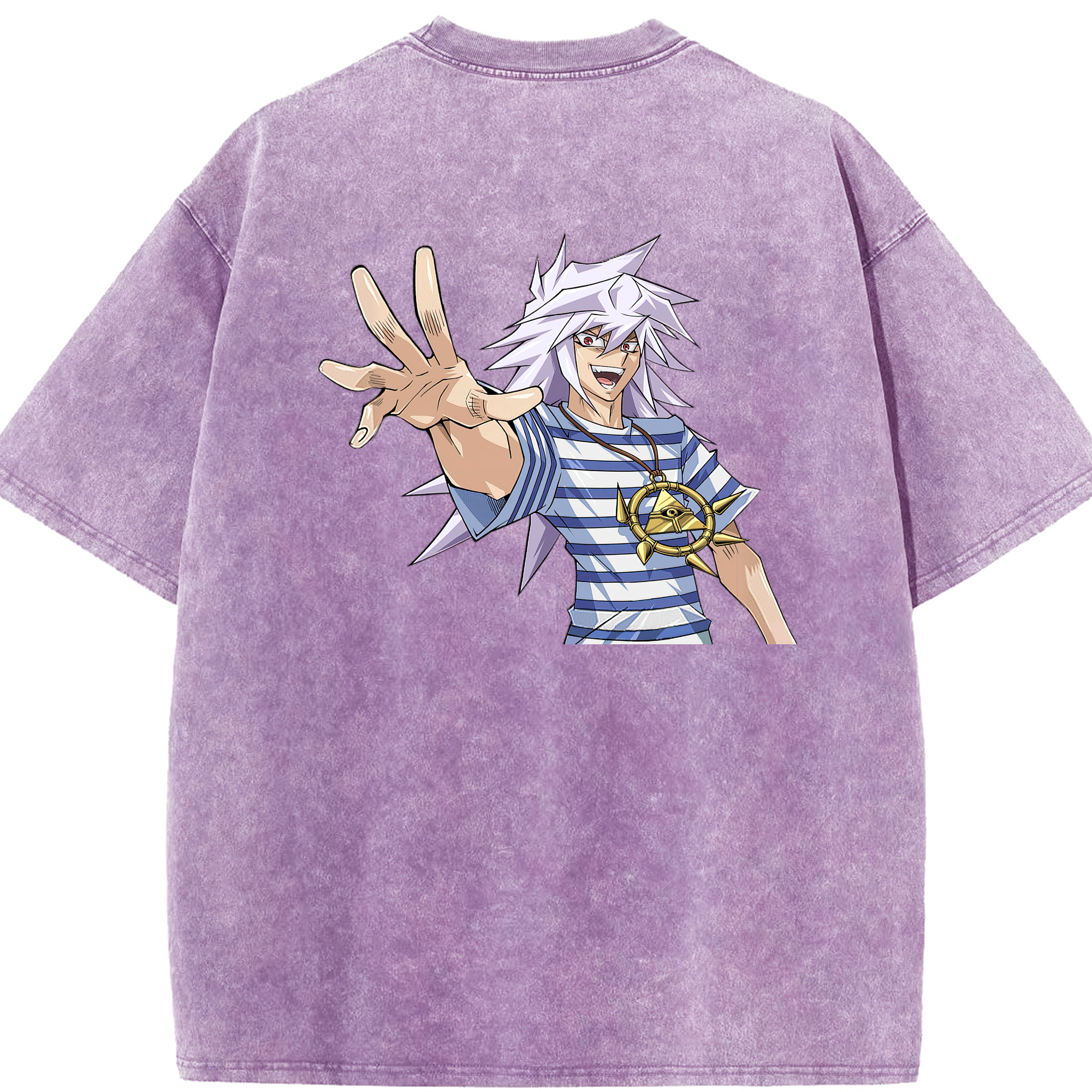 （画像用） 遊☆戯☆王 Yu-Gi-Oh! 綿100% ヴィンテージ風 半袖Tシャツ（背面プリント）