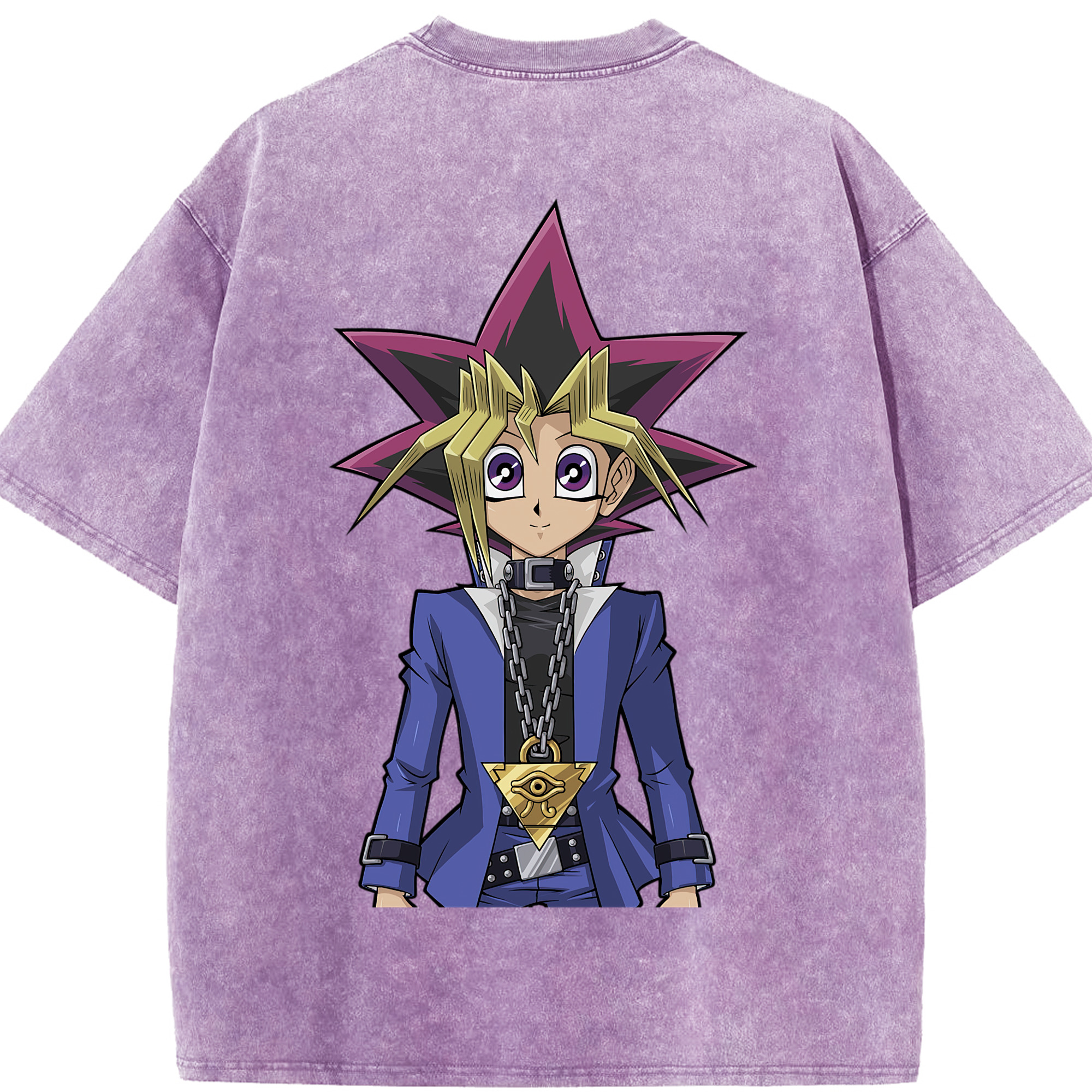 （画像用） 遊☆戯☆王 Yu-Gi-Oh! 綿100% ヴィンテージ風 半袖Tシャツ（背面プリント）