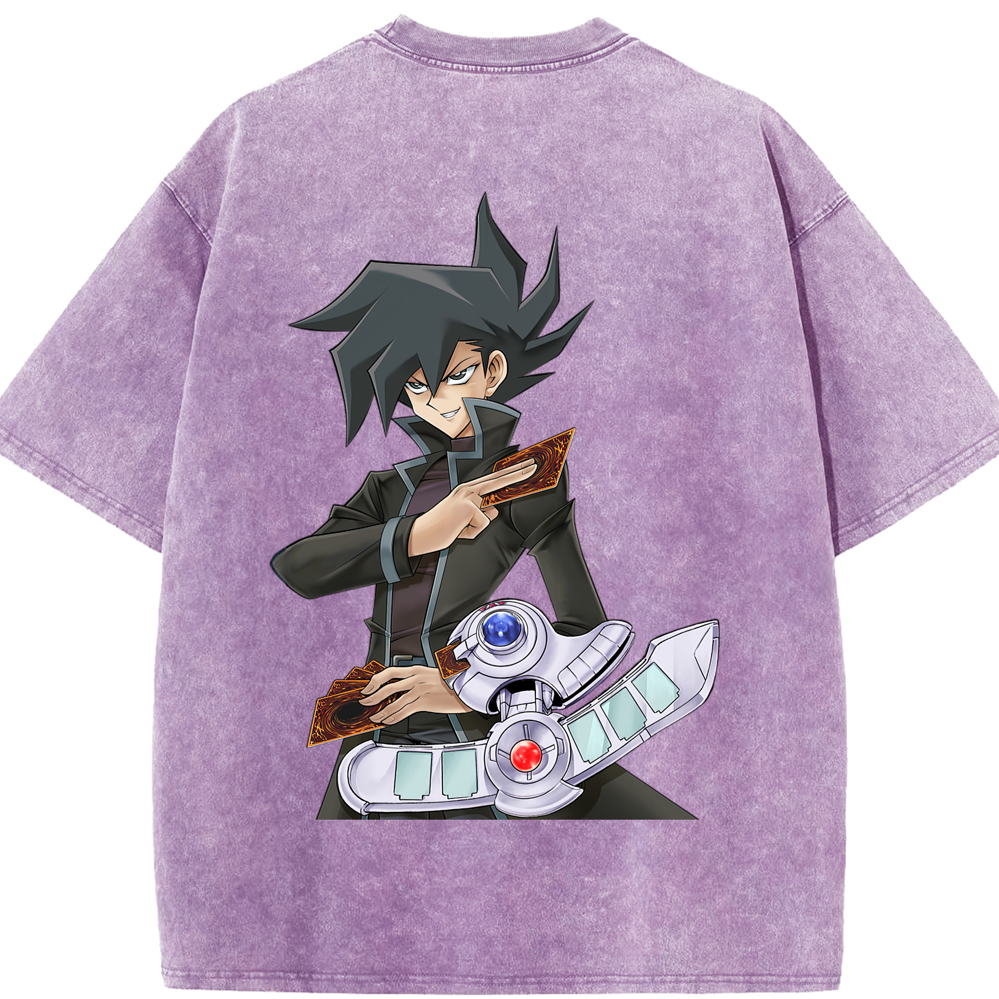 （画像用） 遊☆戯☆王 Yu-Gi-Oh! 綿100% ヴィンテージ風 半袖Tシャツ（背面プリント）