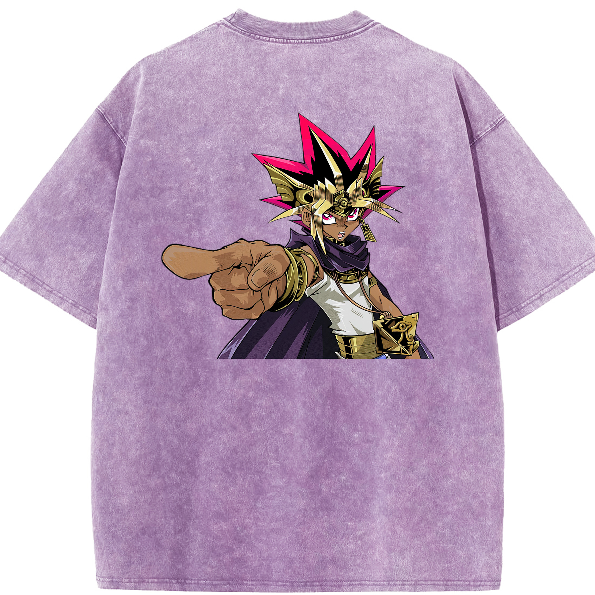 （画像用） 遊☆戯☆王 Yu-Gi-Oh! 綿100% ヴィンテージ風 半袖Tシャツ（背面プリント）
