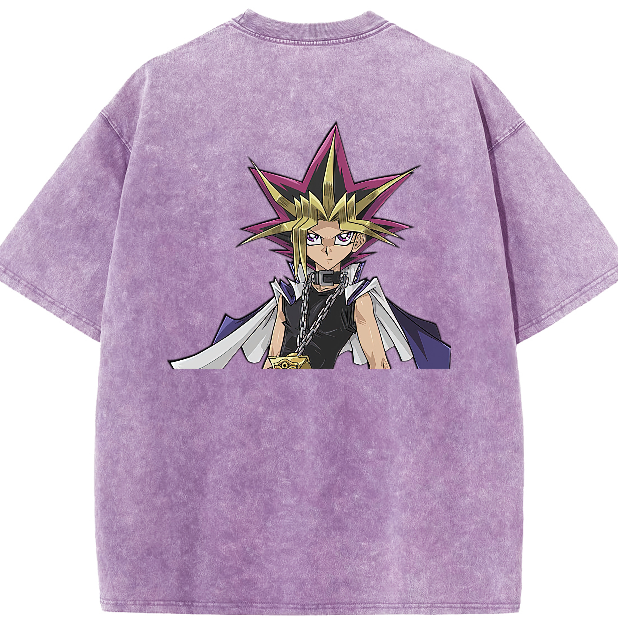 （画像用） 遊☆戯☆王 Yu-Gi-Oh! 綿100% ヴィンテージ風 半袖Tシャツ（背面プリント）