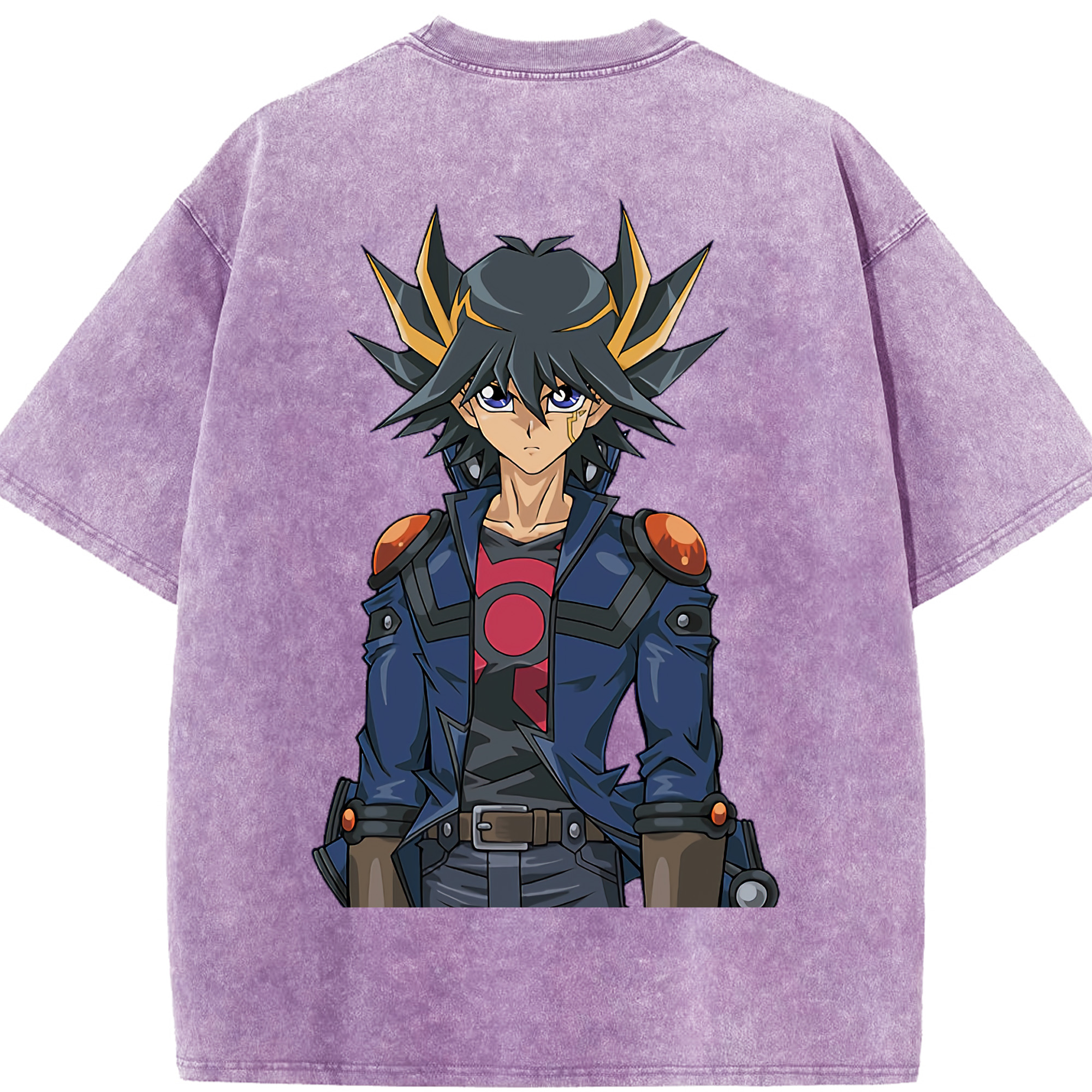 （画像用） 遊☆戯☆王 Yu-Gi-Oh! 綿100% ヴィンテージ風 半袖Tシャツ（背面プリント）