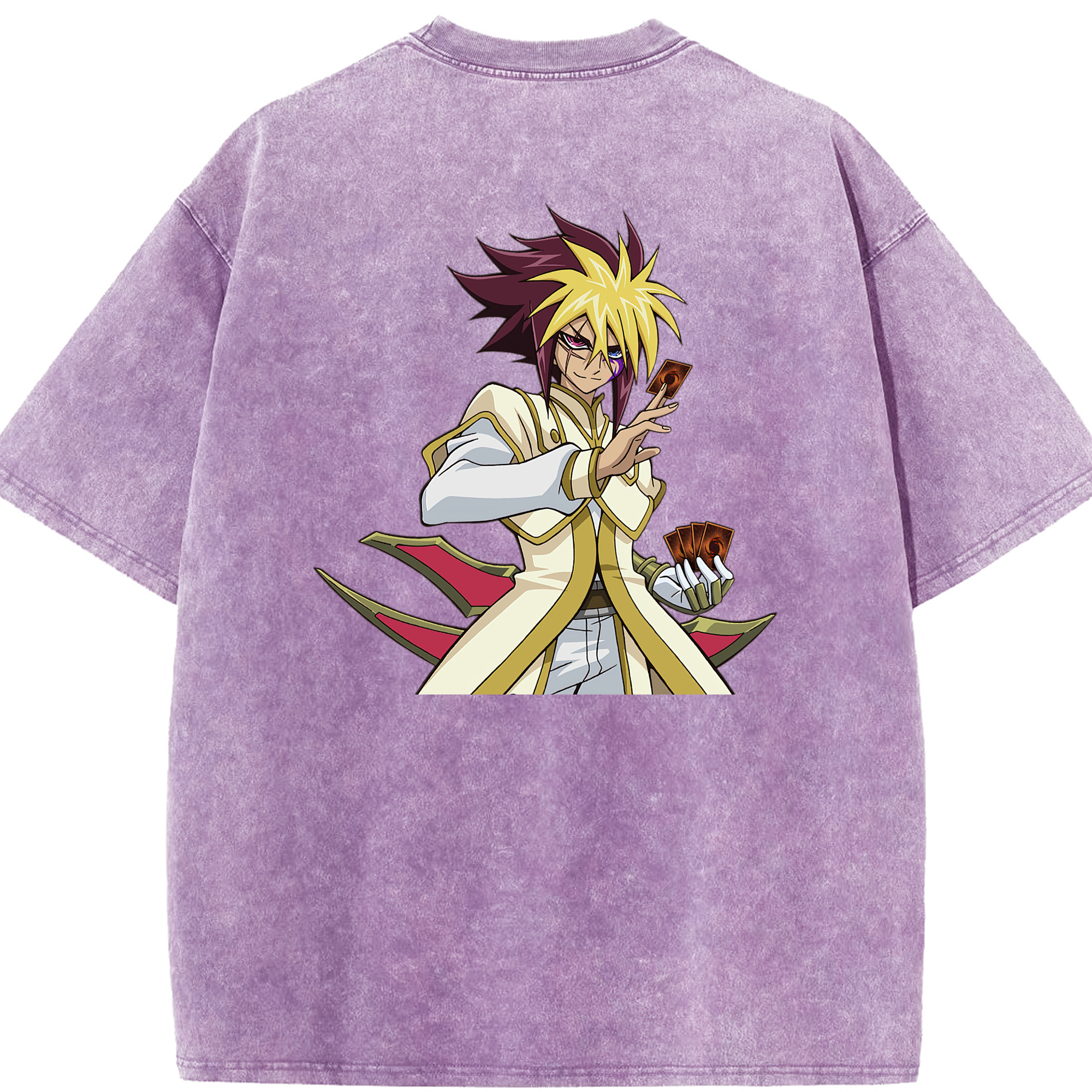 （画像用） 遊☆戯☆王 Yu-Gi-Oh! 綿100% ヴィンテージ風 半袖Tシャツ（背面プリント）