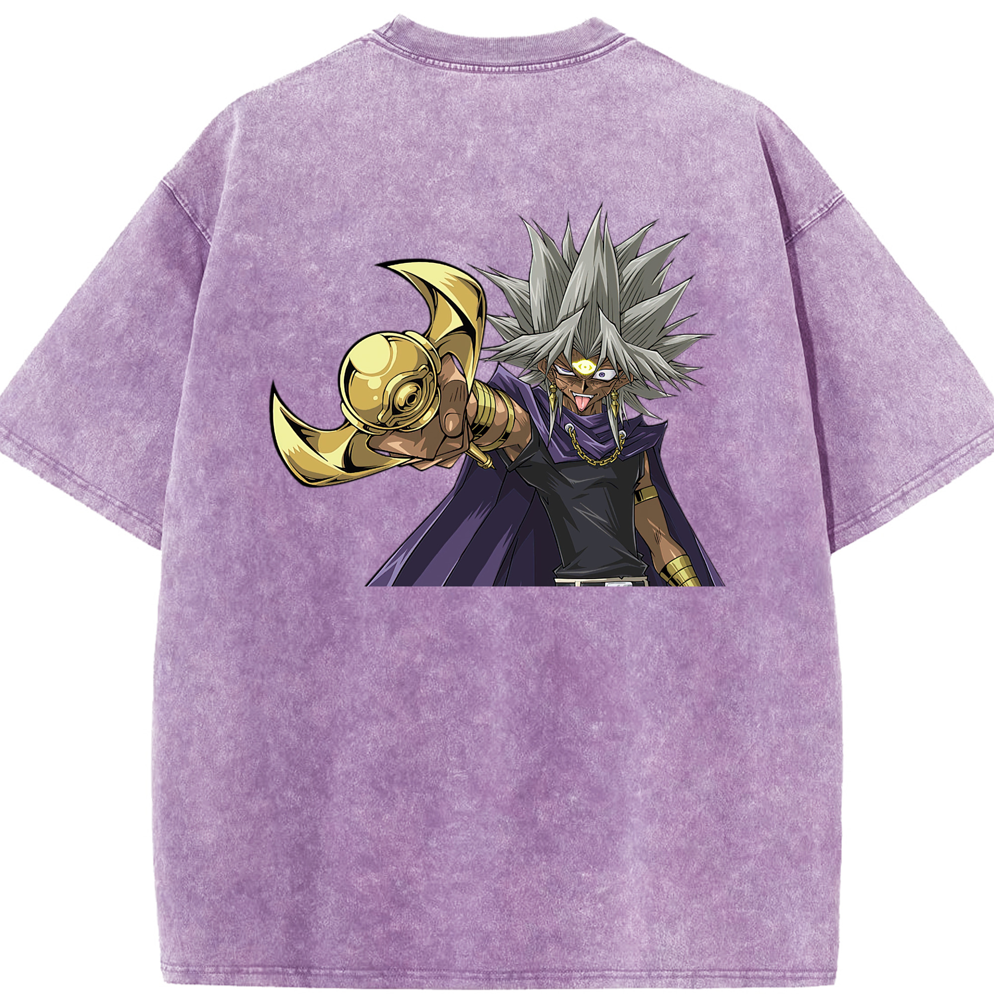 （画像用） 遊☆戯☆王 Yu-Gi-Oh! 綿100% ヴィンテージ風 半袖Tシャツ（背面プリント）