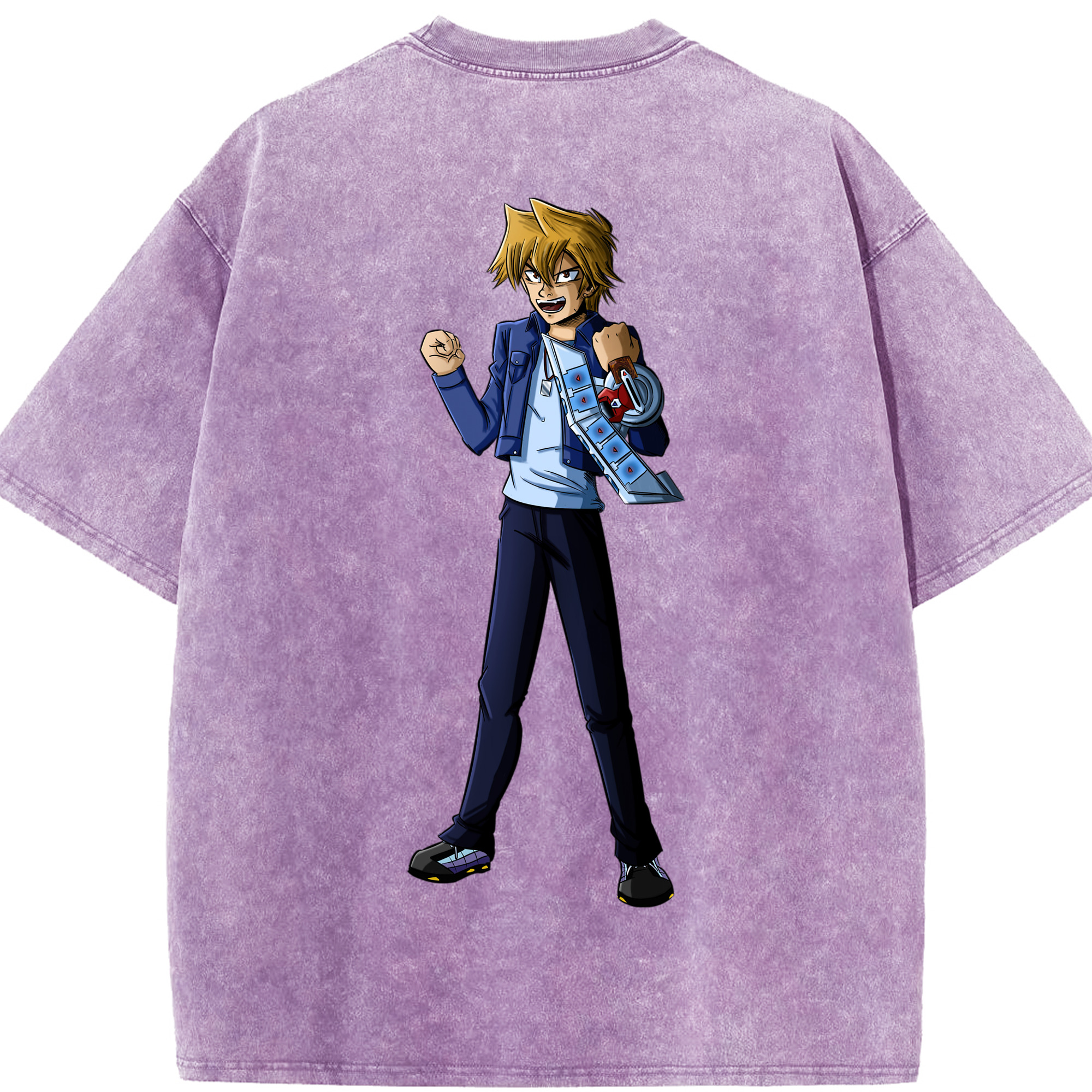 （画像用） 遊☆戯☆王 Yu-Gi-Oh! 綿100% ヴィンテージ風 半袖Tシャツ（背面プリント）