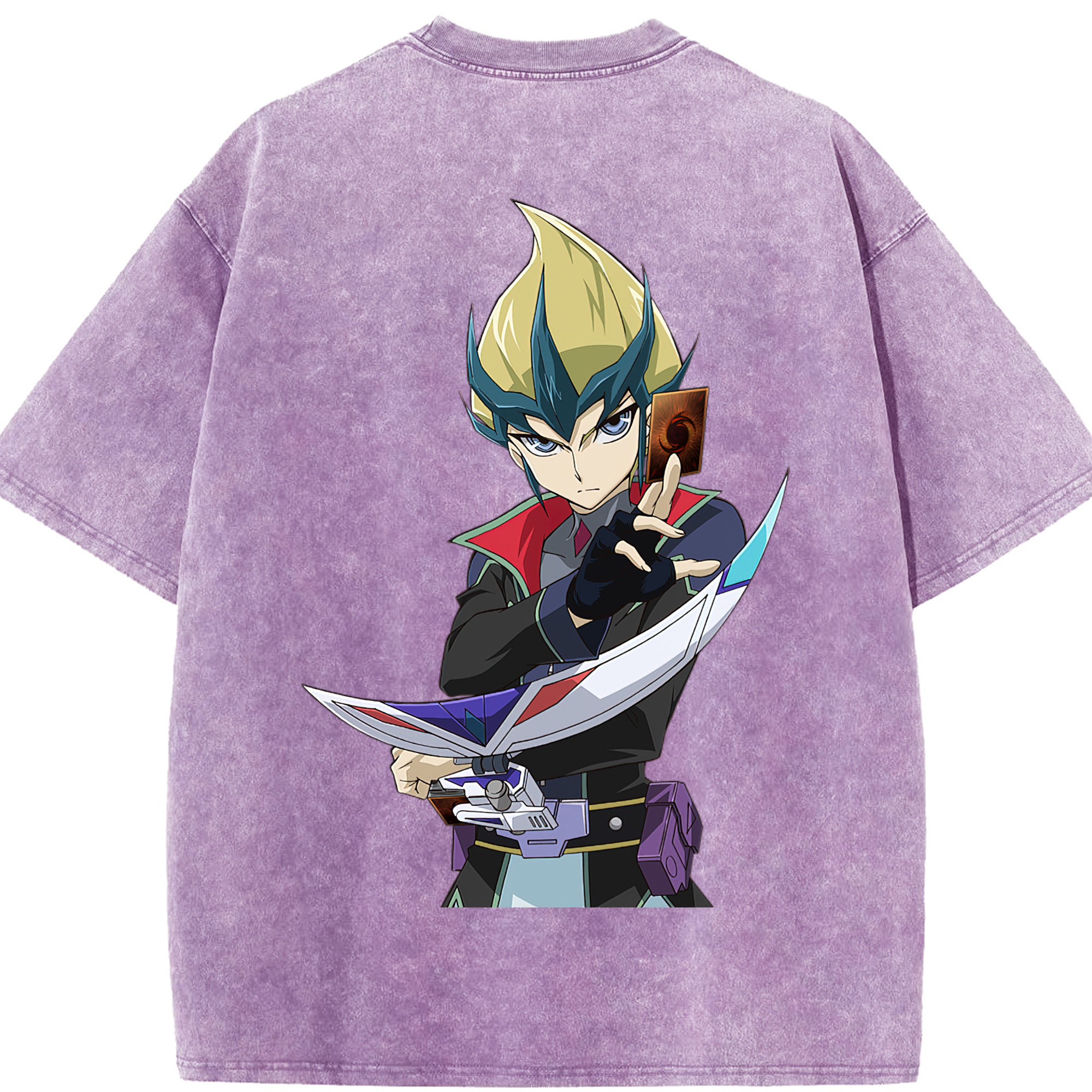 （画像用） 遊☆戯☆王 Yu-Gi-Oh! 綿100% ヴィンテージ風 半袖Tシャツ（背面プリント）