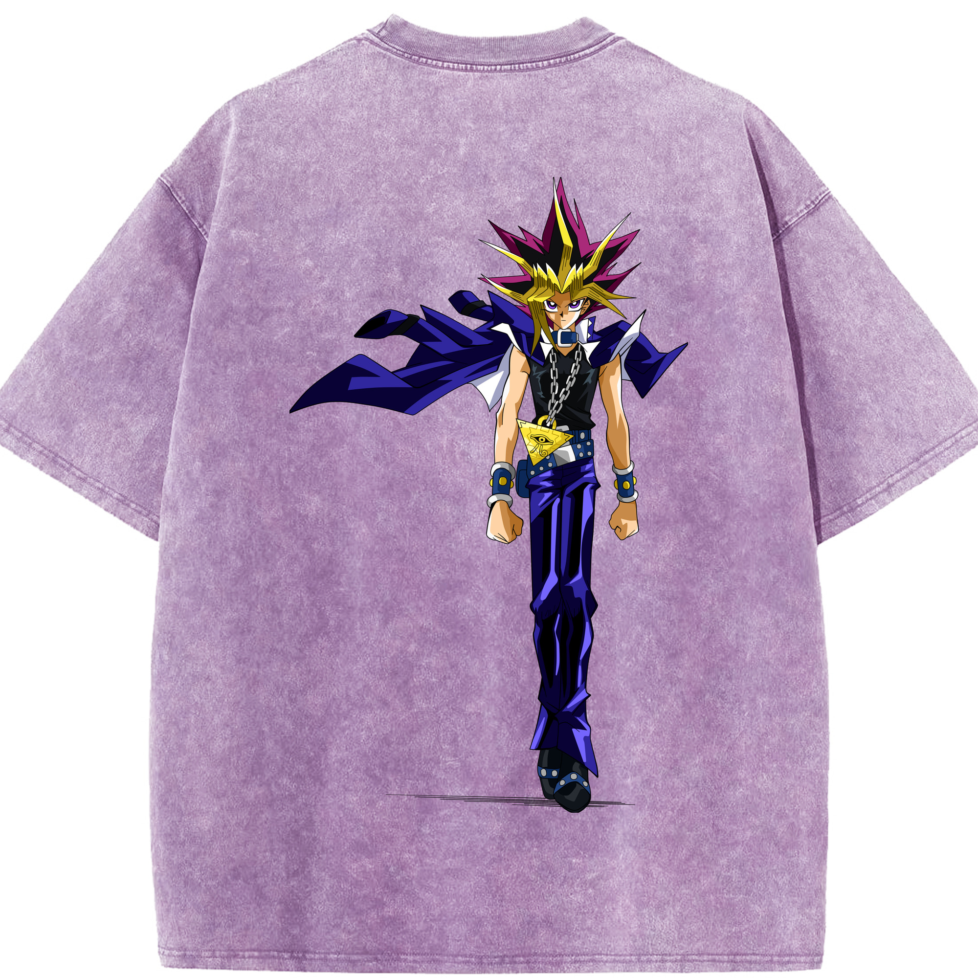 （画像用） 遊☆戯☆王 Yu-Gi-Oh! 綿100% ヴィンテージ風 半袖Tシャツ（背面プリント）