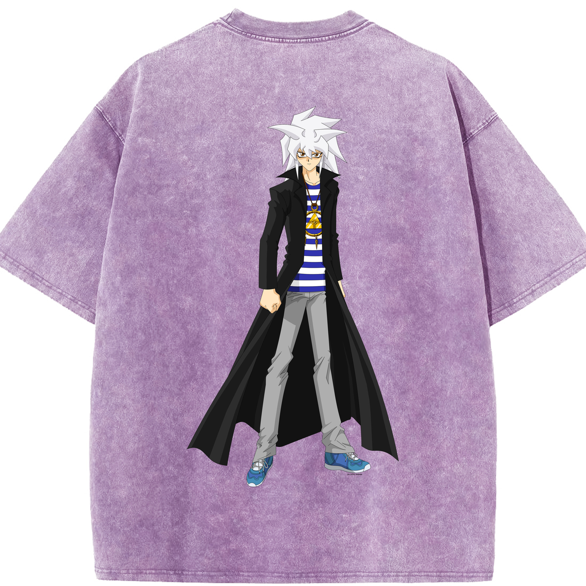（画像用） 遊☆戯☆王 Yu-Gi-Oh! 綿100% ヴィンテージ風 半袖Tシャツ（背面プリント）