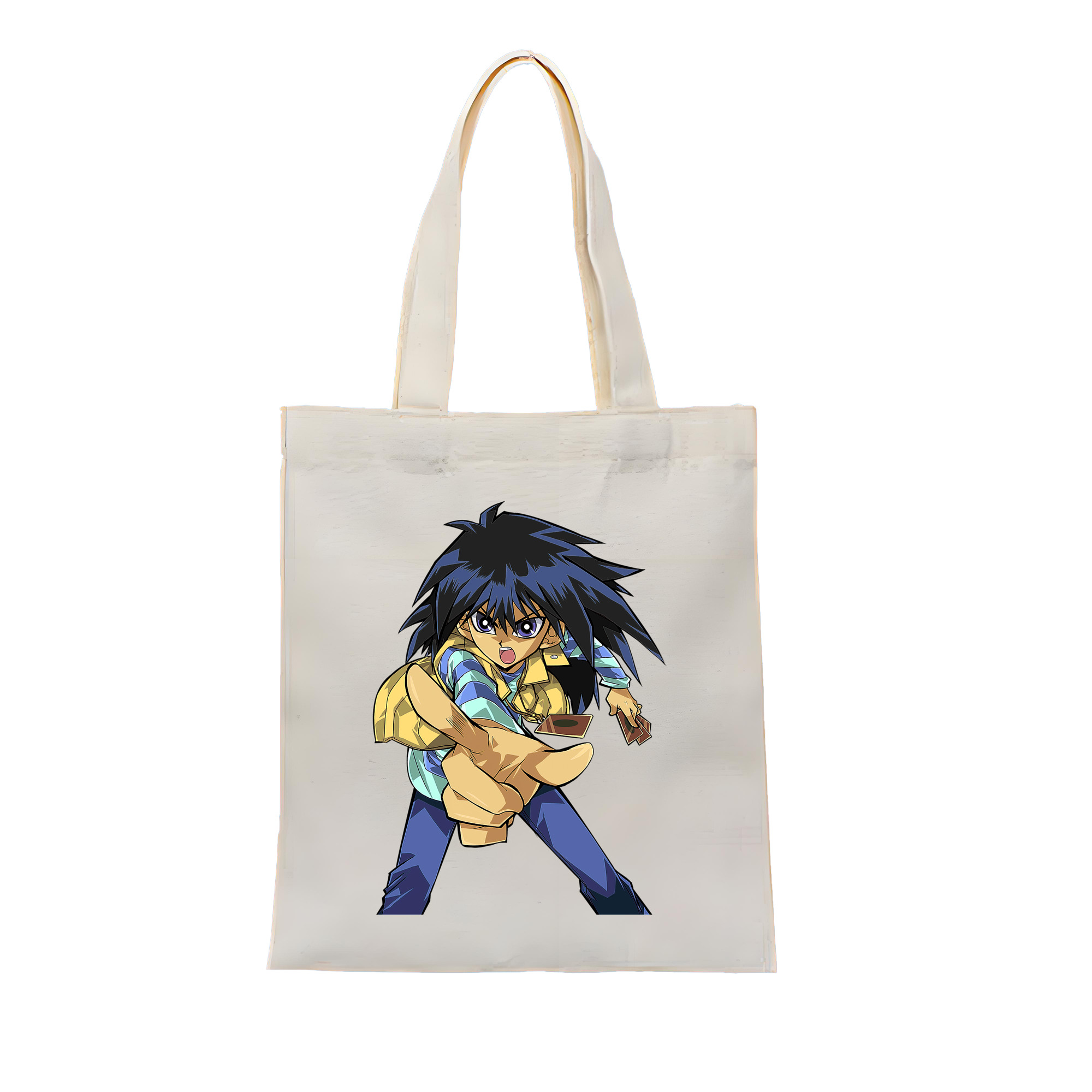 （画像用） 遊☆戯☆王 Yu-Gi-Oh! 縦型キャンバス生地手提げバッグ　トートバッグ