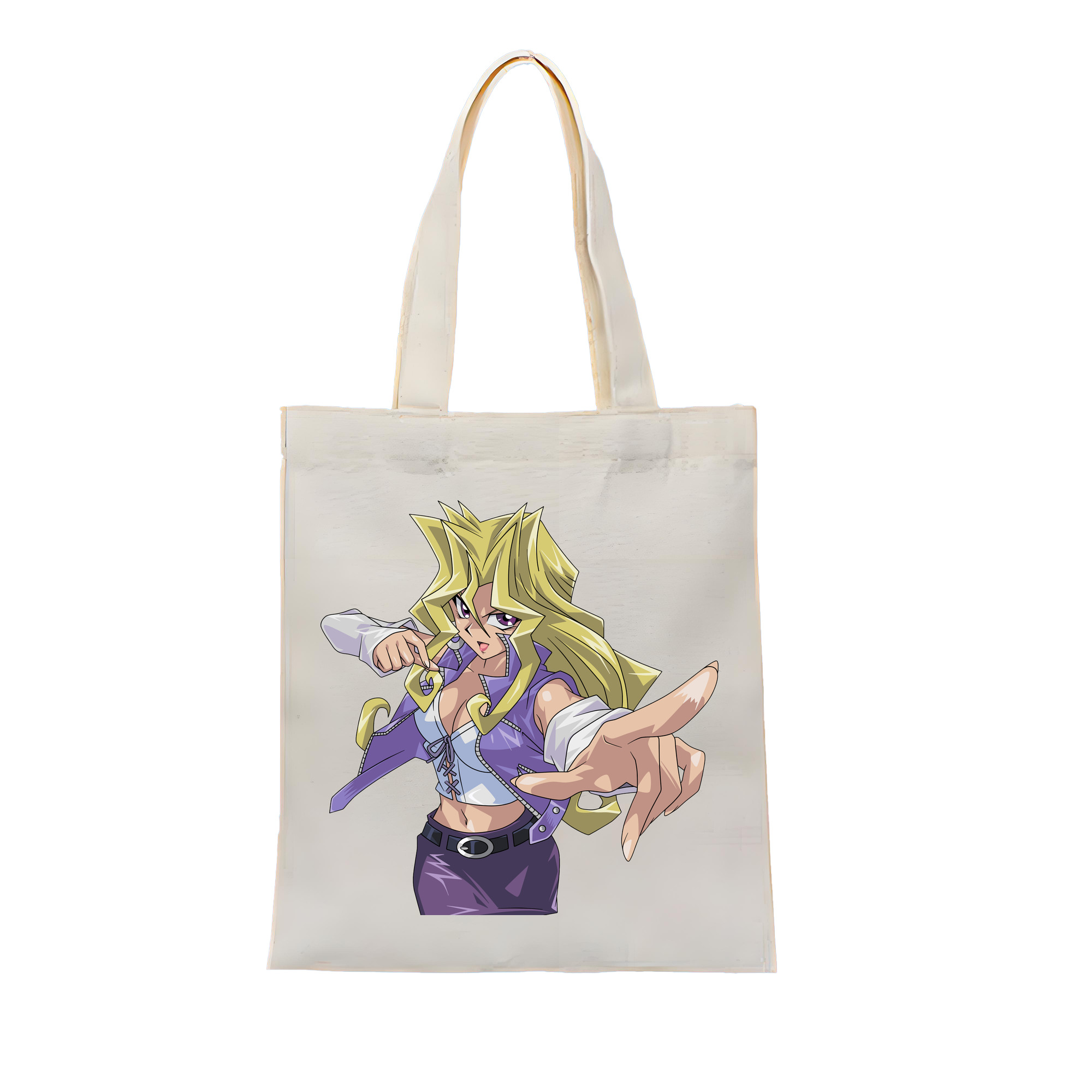 （画像用） 遊☆戯☆王 Yu-Gi-Oh! 縦型キャンバス生地手提げバッグ　トートバッグ