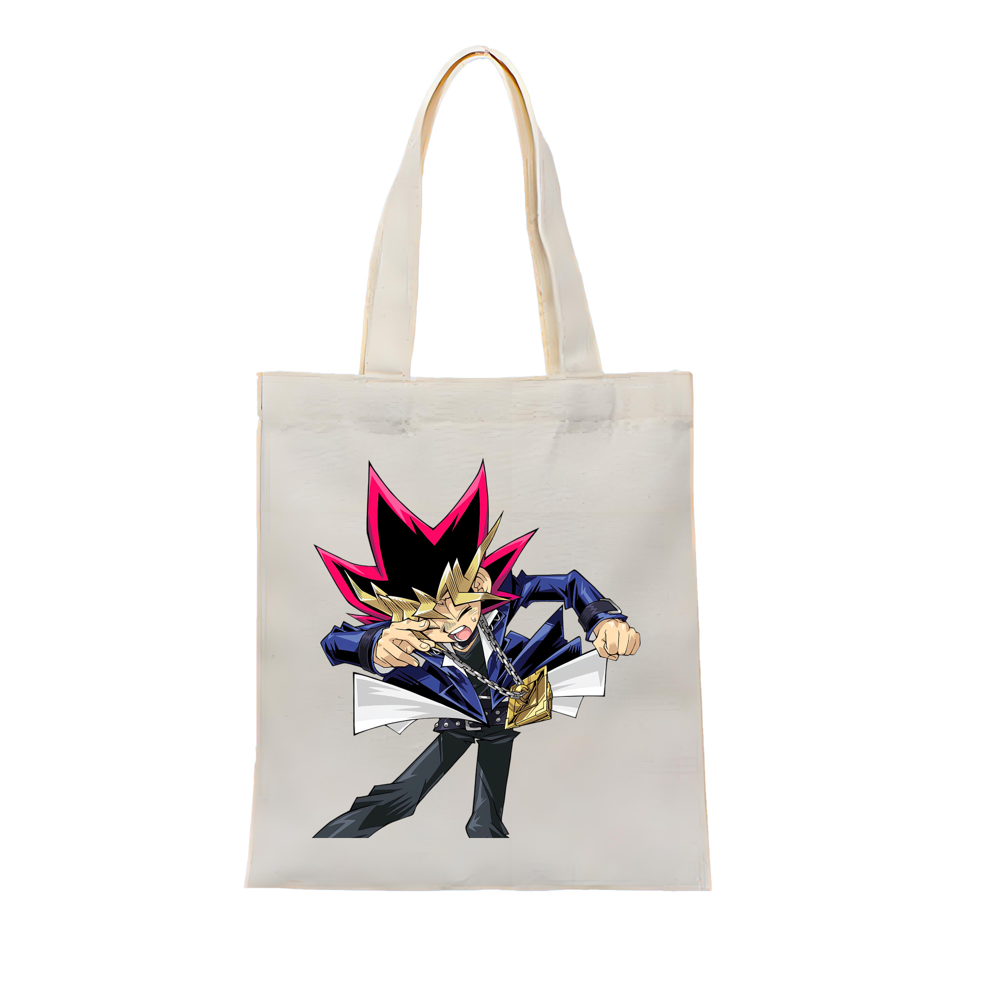 （画像用） 遊☆戯☆王 Yu-Gi-Oh! 縦型キャンバス生地手提げバッグ　トートバッグ