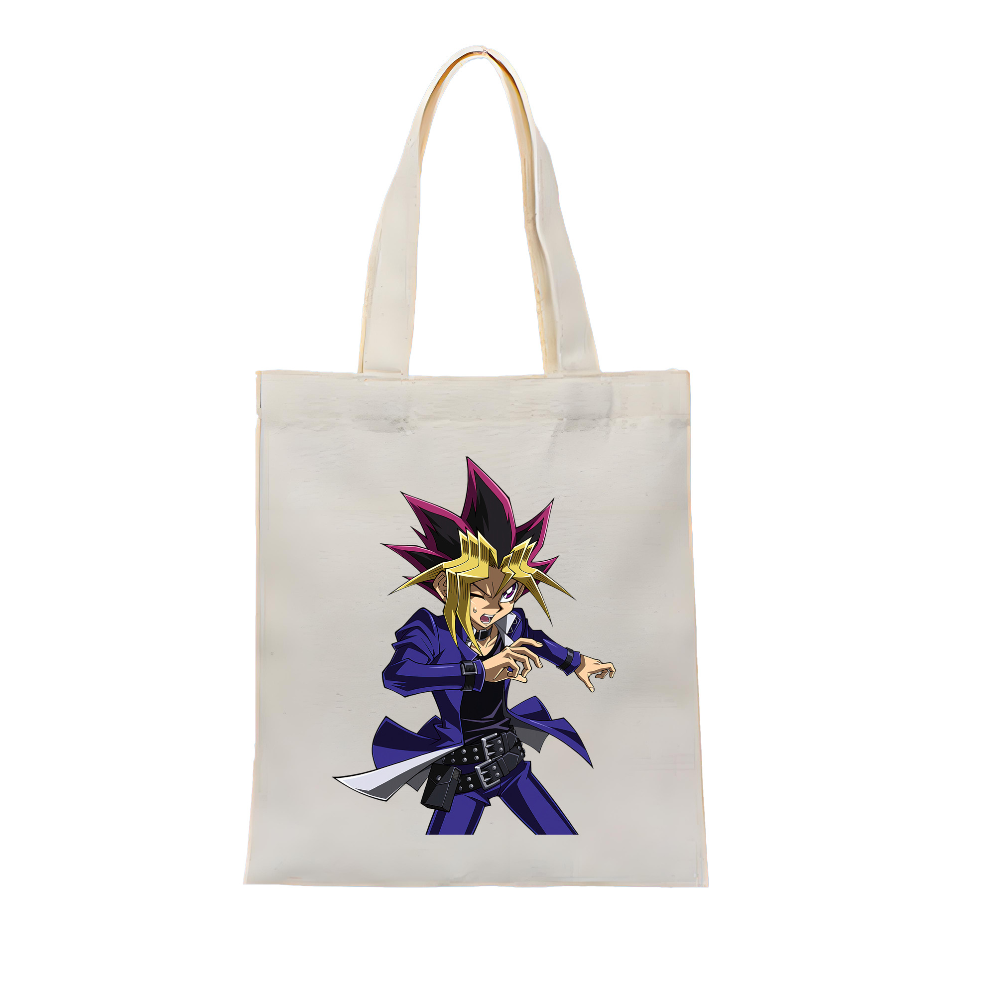（画像用） 遊☆戯☆王 Yu-Gi-Oh! 縦型キャンバス生地手提げバッグ　トートバッグ