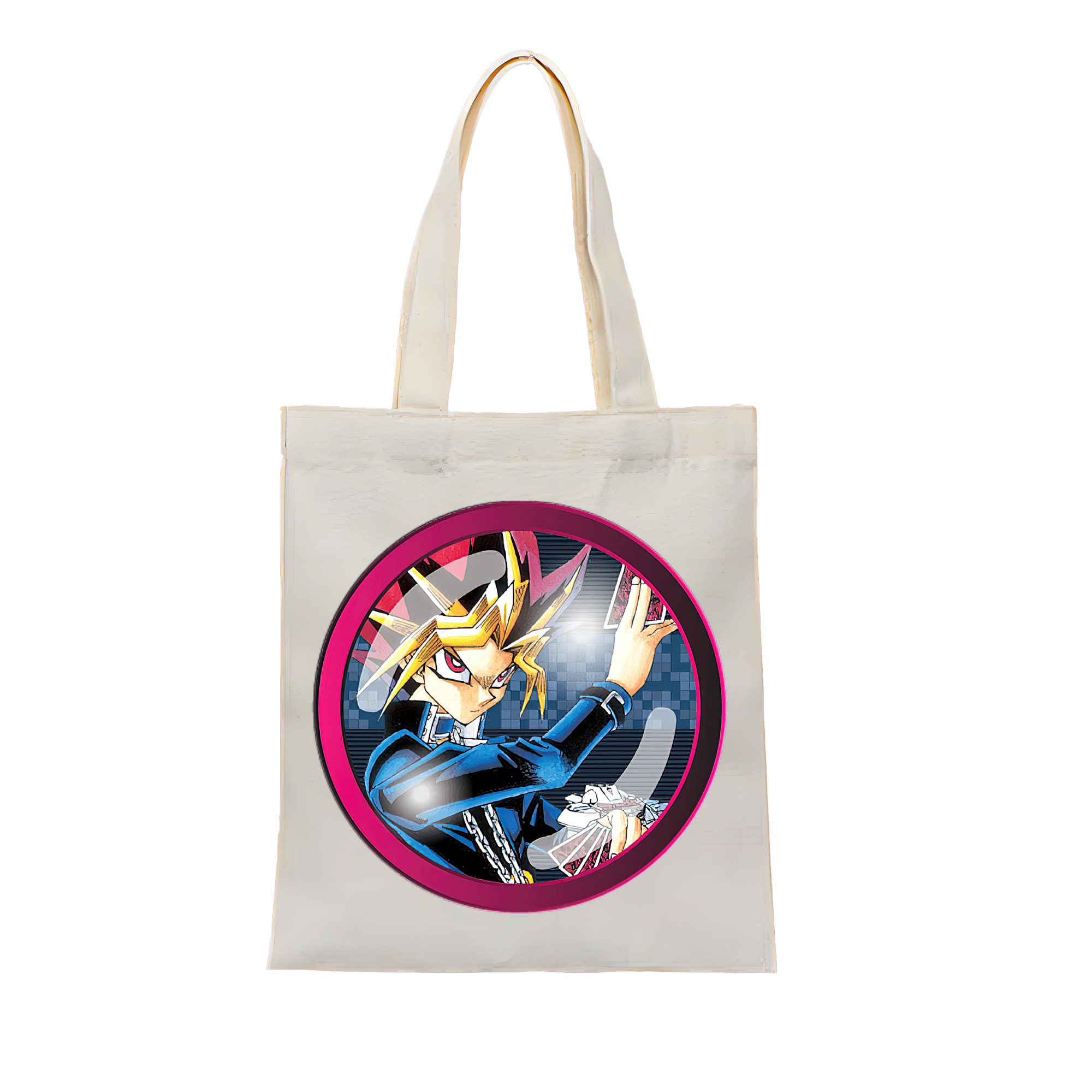 （画像用） 遊☆戯☆王 Yu-Gi-Oh! 縦型キャンバス生地手提げバッグ　トートバッグ