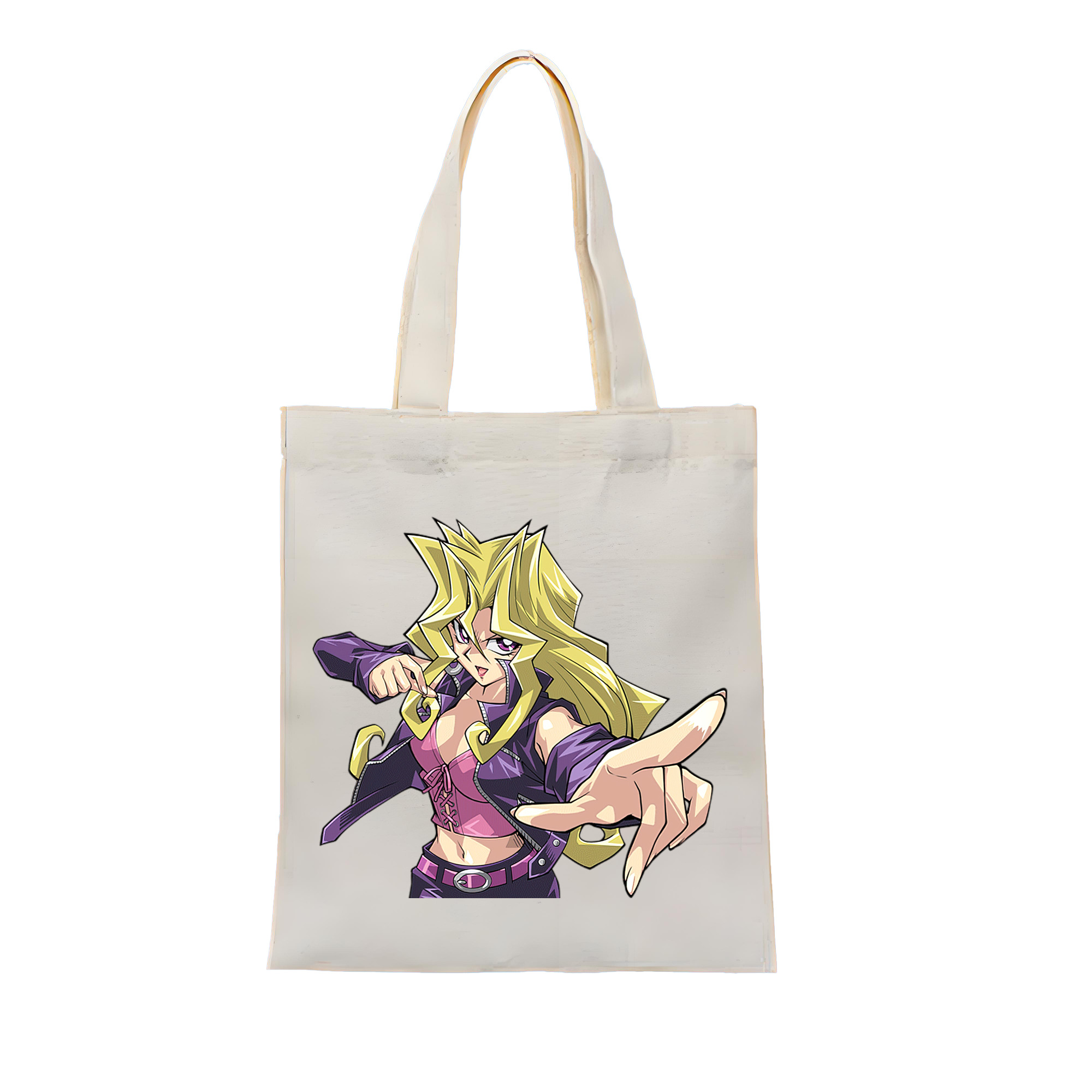 （画像用） 遊☆戯☆王 Yu-Gi-Oh! 縦型キャンバス生地手提げバッグ　トートバッグ