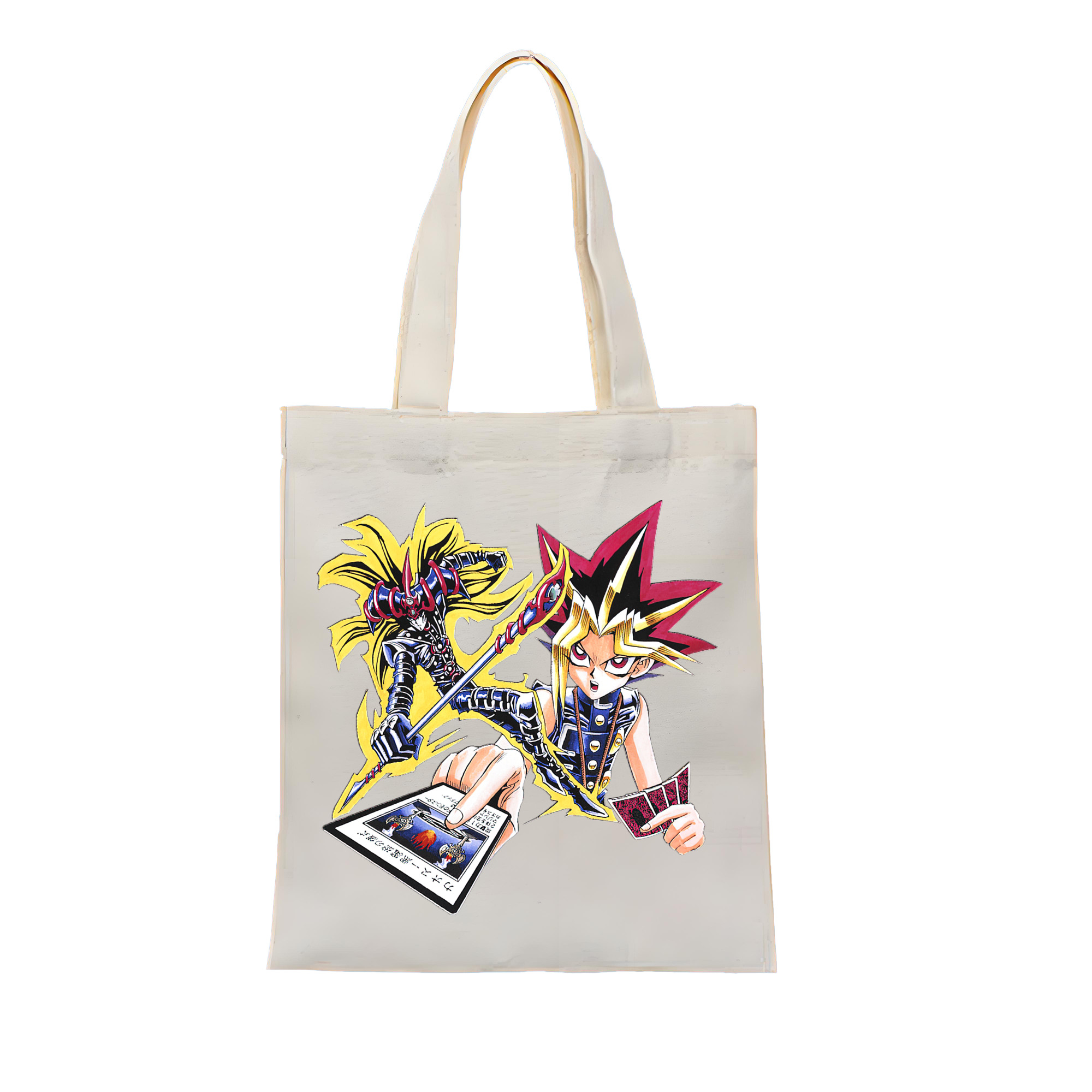（画像用） 遊☆戯☆王 Yu-Gi-Oh! 縦型キャンバス生地手提げバッグ　トートバッグ