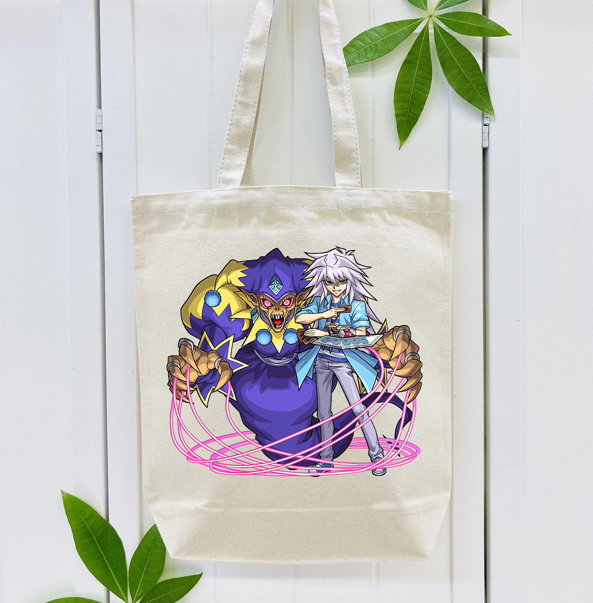 遊☆戯☆王 Yu-Gi-Oh! 縦型キャンバス生地手提げバッグ　トートバッグ
