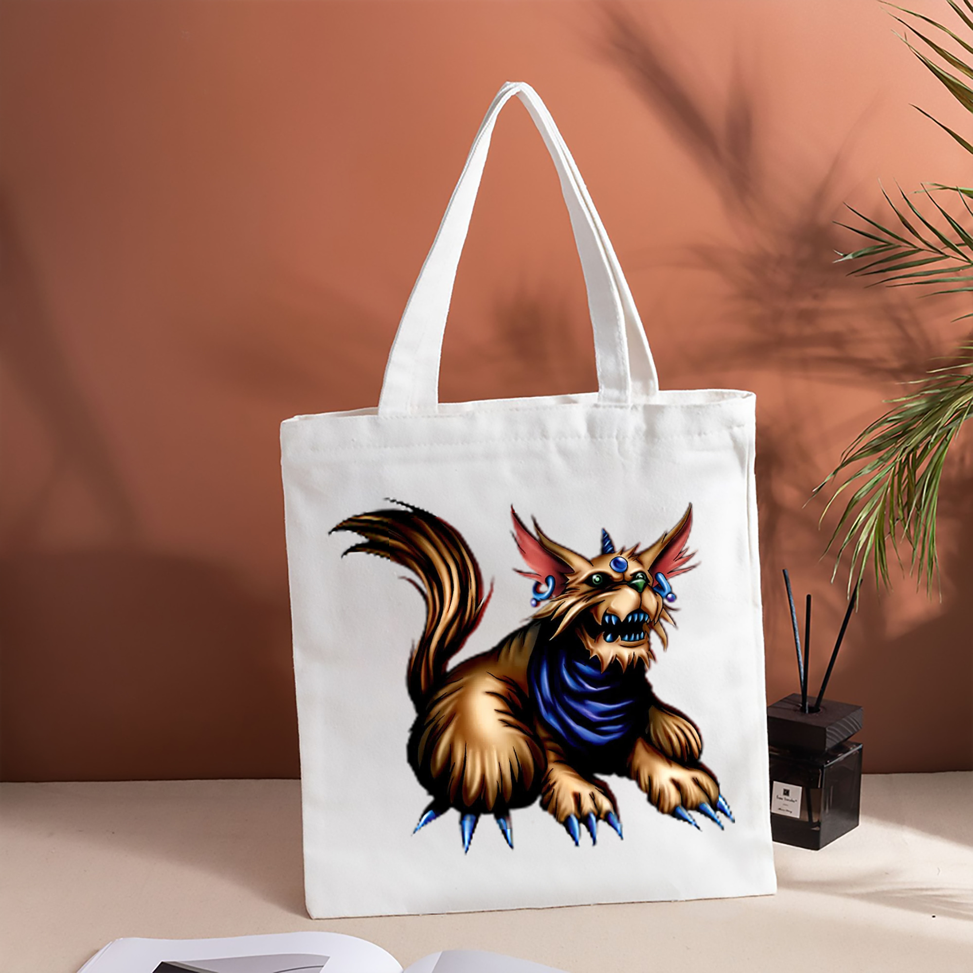 遊☆戯☆王 Yu-Gi-Oh! 縦型キャンバス生地手提げバッグ　トートバッグ