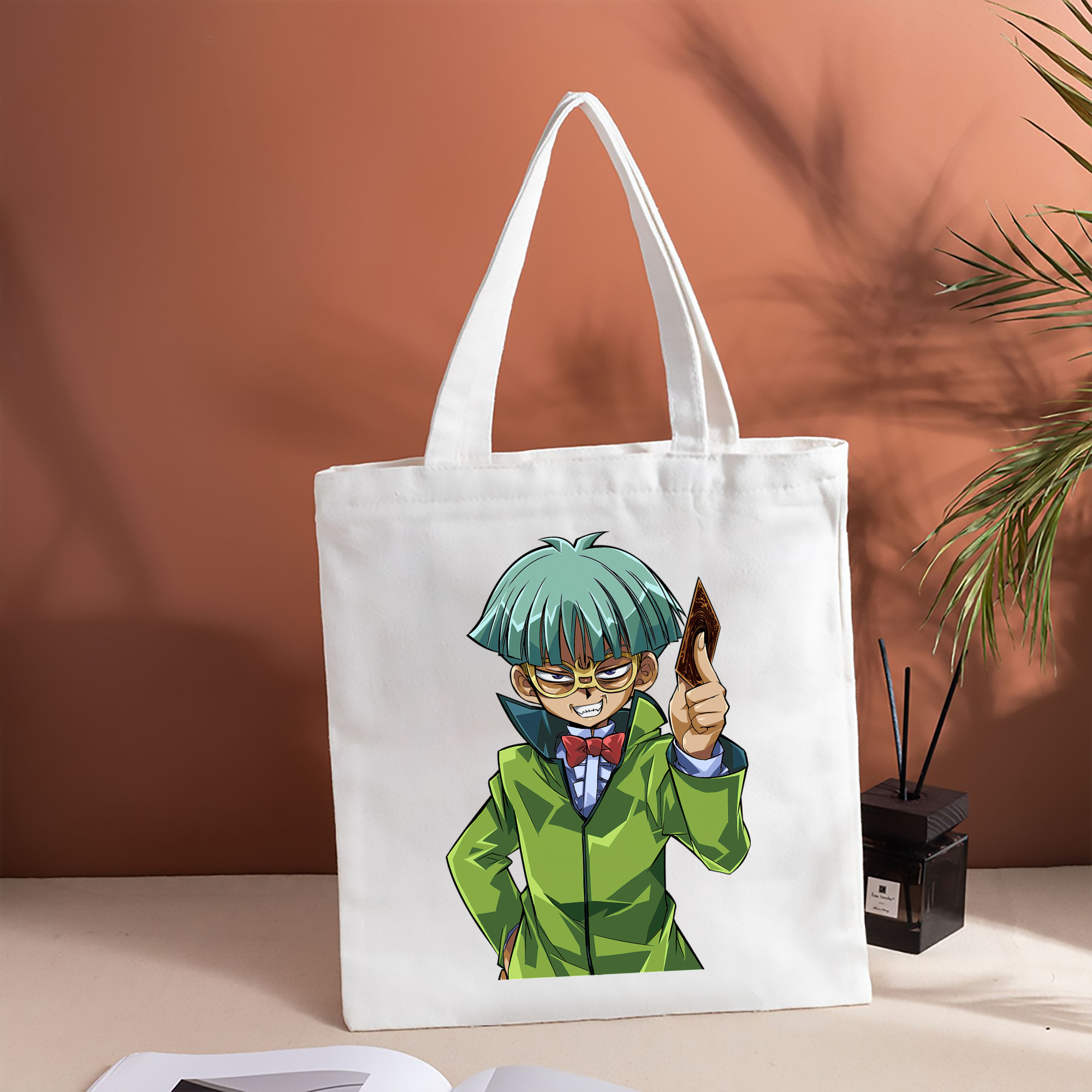 遊☆戯☆王 Yu-Gi-Oh! 縦型キャンバス生地手提げバッグ　トートバッグ
