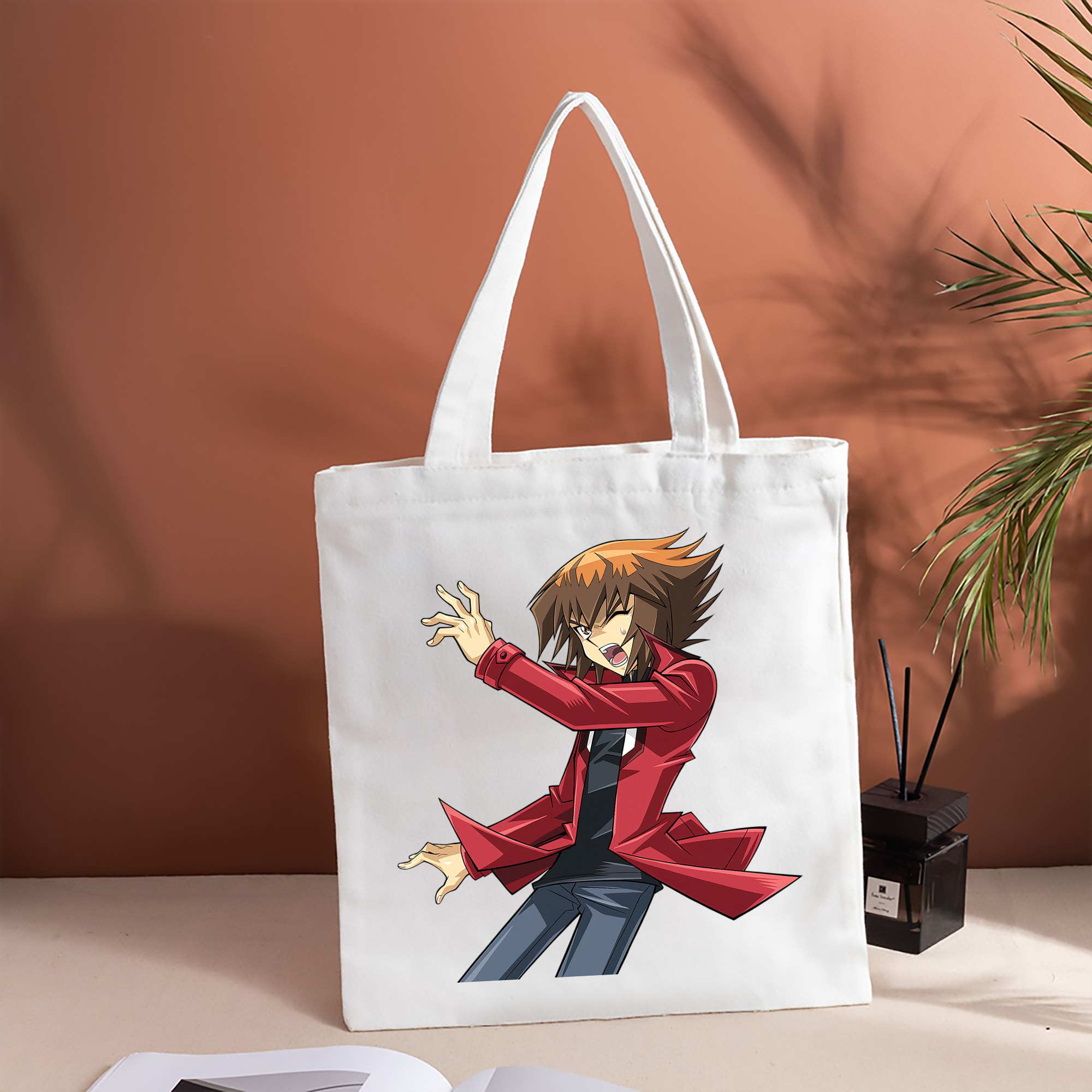 遊☆戯☆王 Yu-Gi-Oh! 縦型キャンバス生地手提げバッグ　トートバッグ
