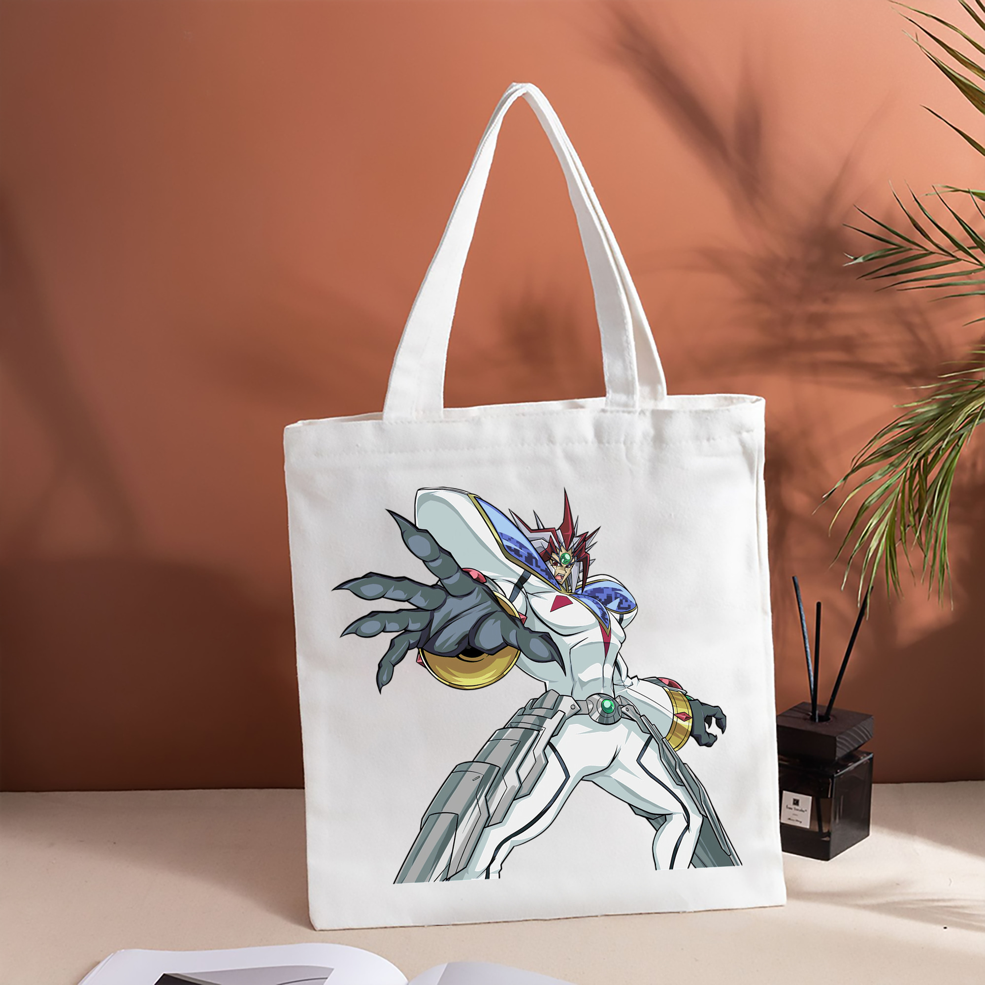 遊☆戯☆王 Yu-Gi-Oh! 縦型キャンバス生地手提げバッグ　トートバッグ