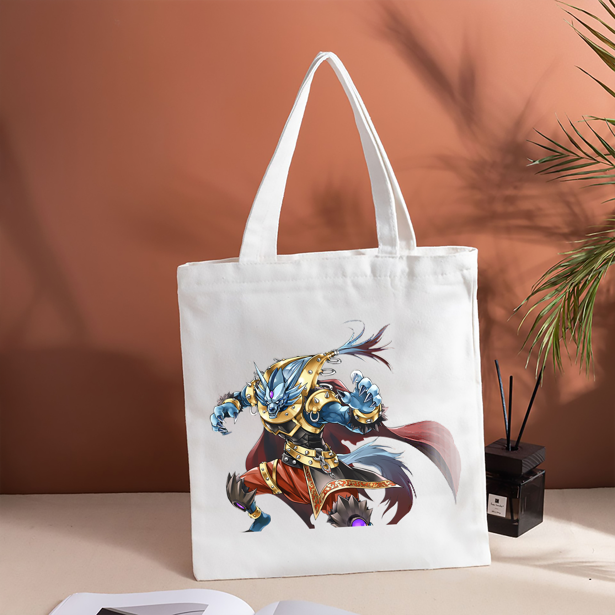 遊☆戯☆王 Yu-Gi-Oh! 縦型キャンバス生地手提げバッグ　トートバッグ