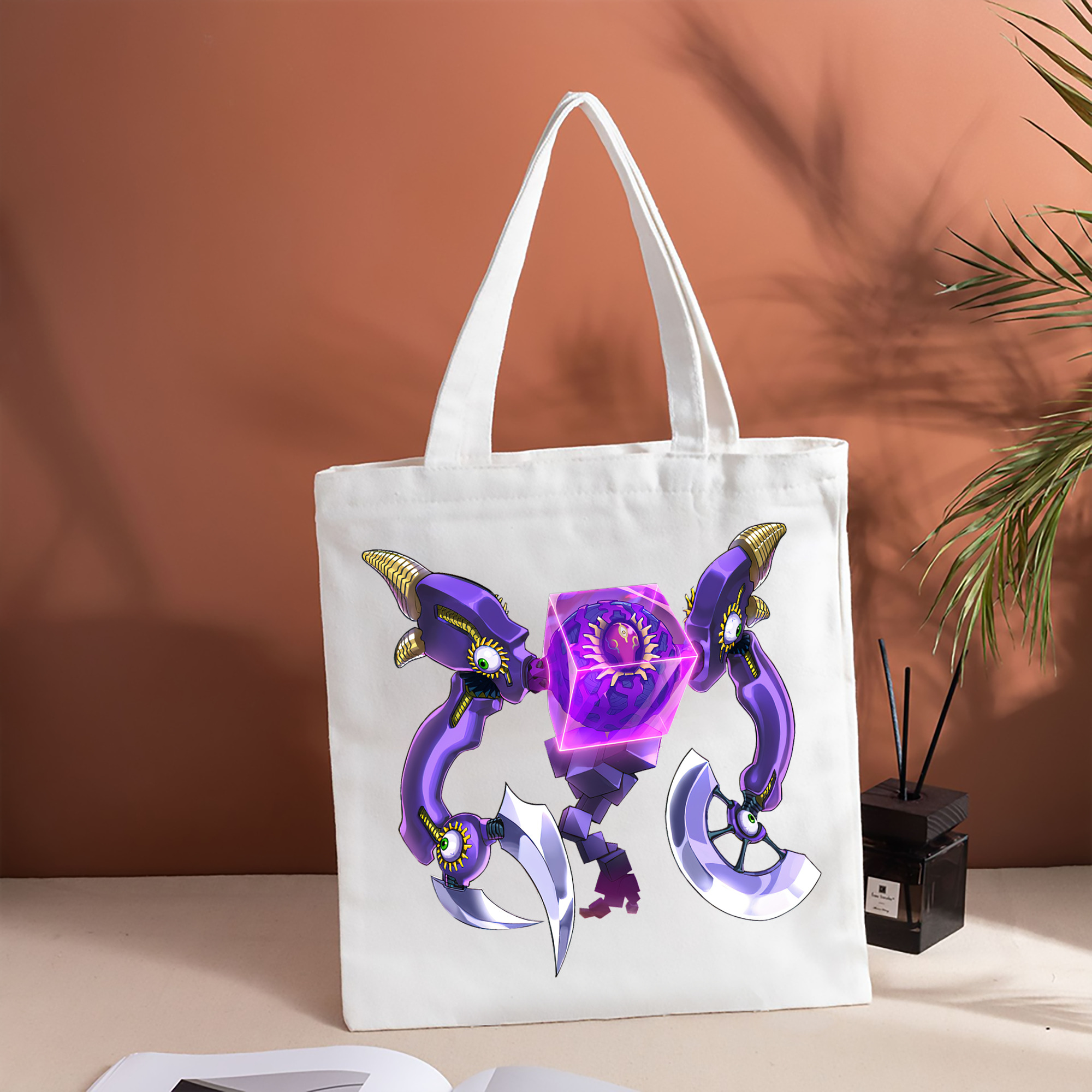 遊☆戯☆王 Yu-Gi-Oh! 縦型キャンバス生地手提げバッグ　トートバッグ