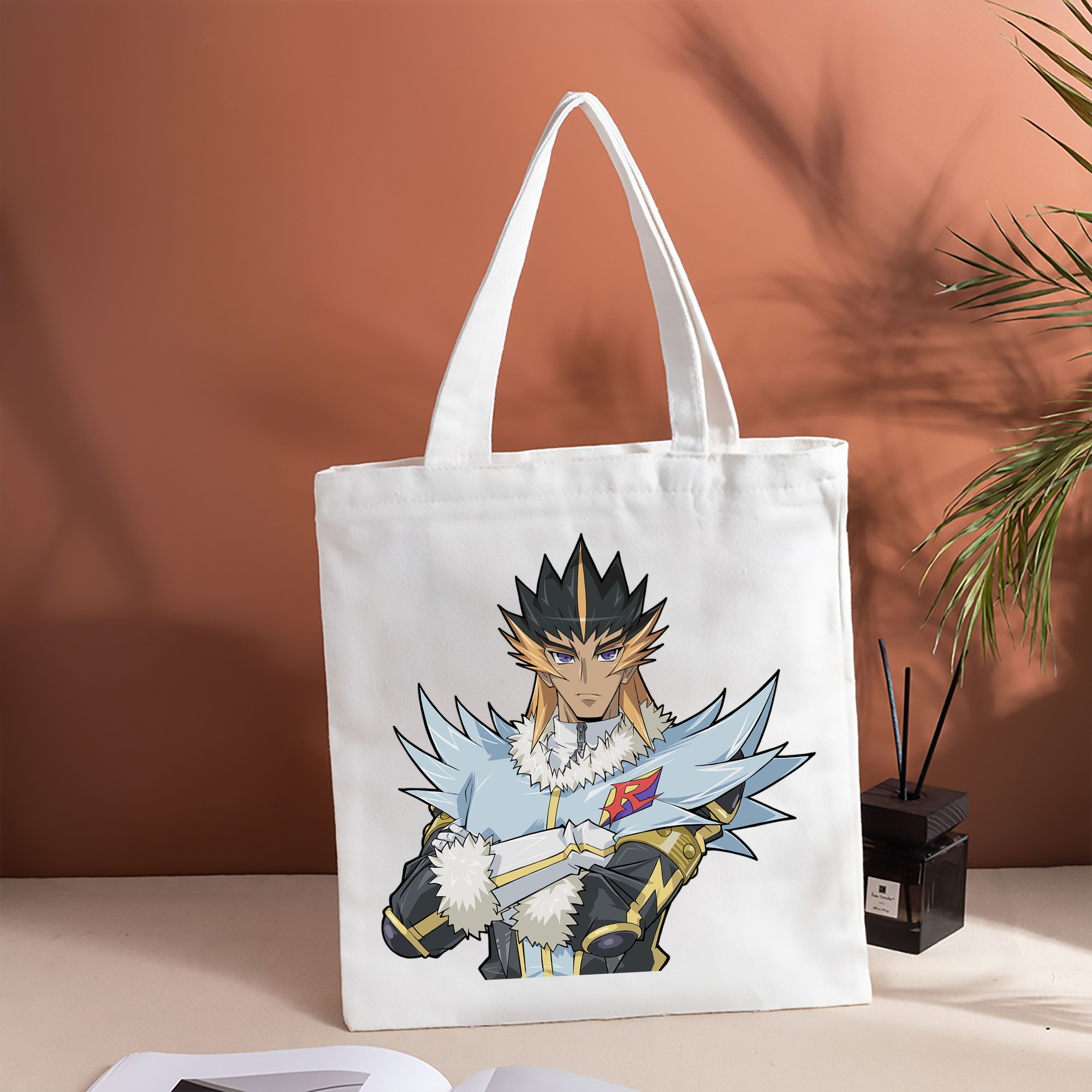 遊☆戯☆王 Yu-Gi-Oh! 縦型キャンバス生地手提げバッグ　トートバッグ